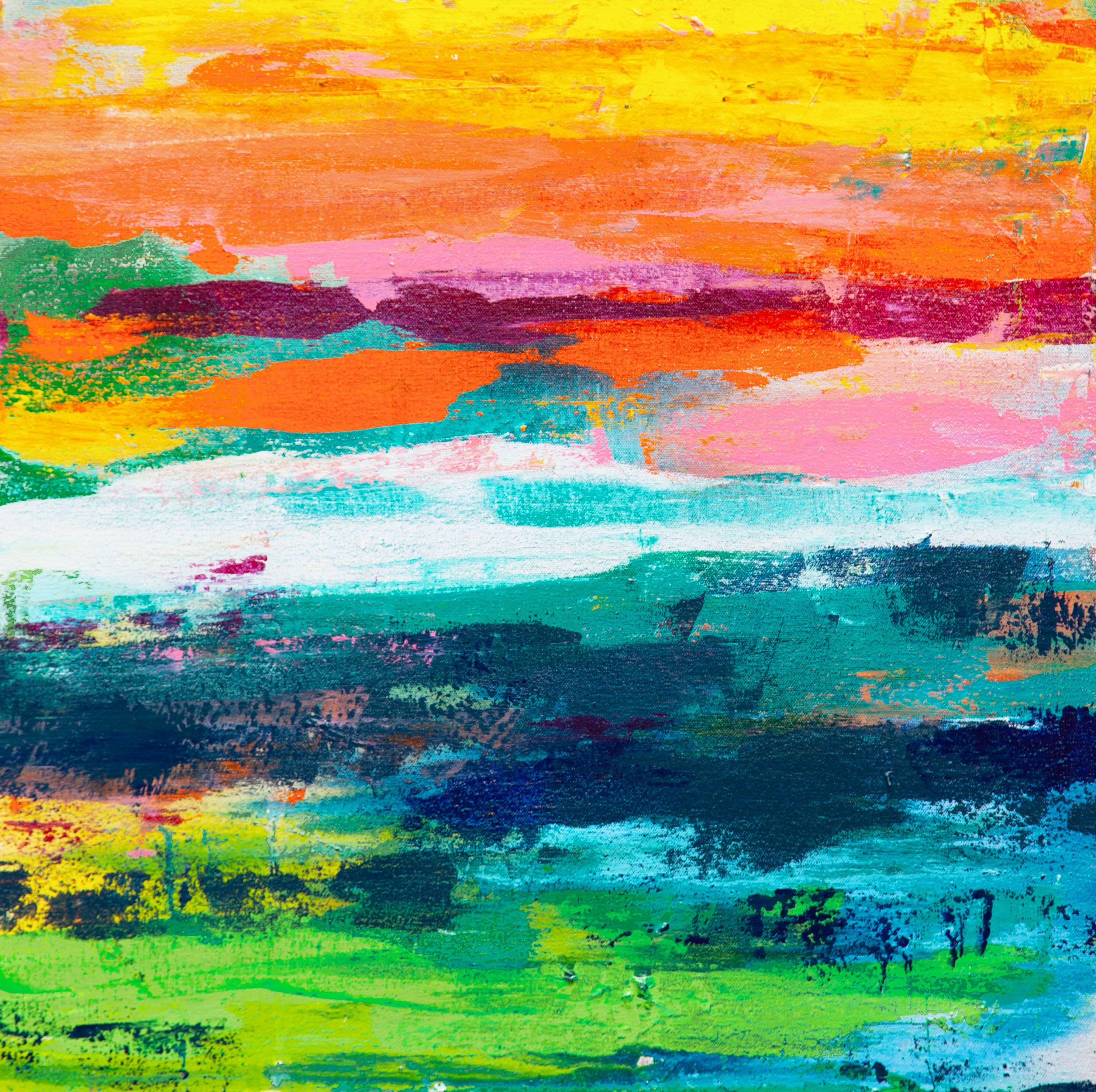 Hilary Winfield Abstract Painting – Reclaimed 9, Gemälde, Acryl auf Leinwand