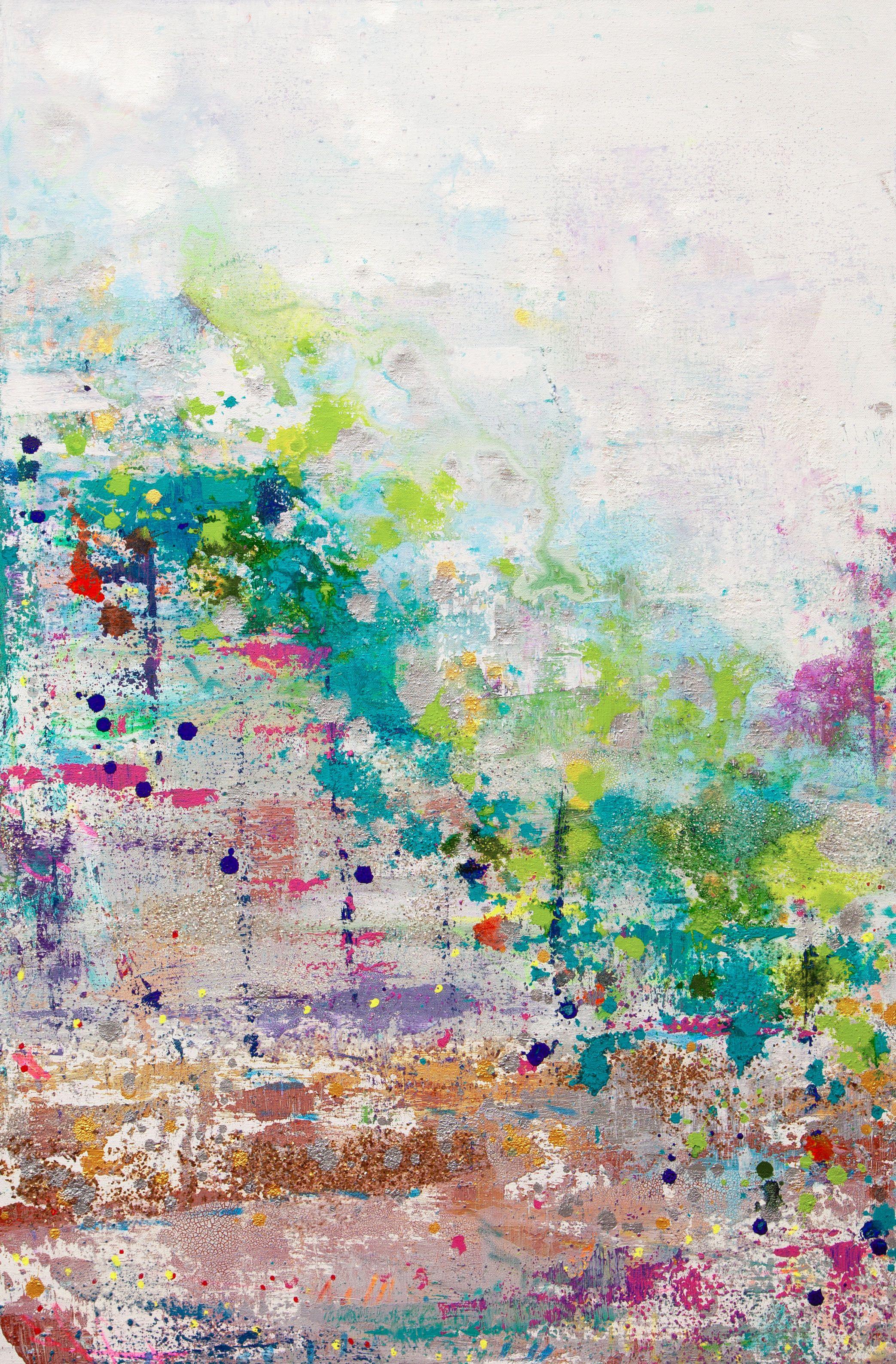 Hilary Winfield Abstract Painting – Renewed Energy, Malerei, Acryl auf Leinwand