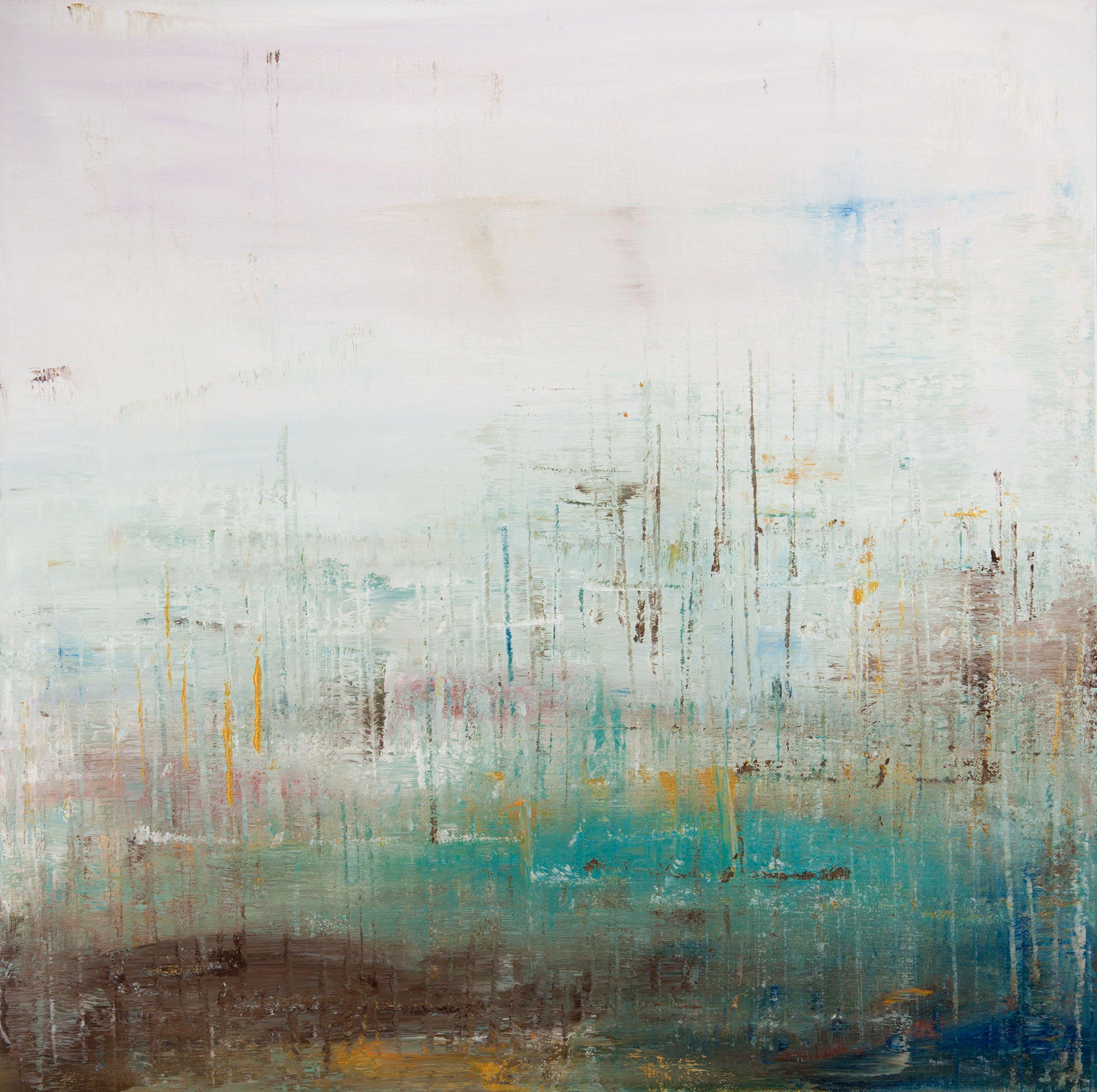 Hilary Winfield Abstract Painting - Salt Marsh, Painting, Acrylic on Canvas