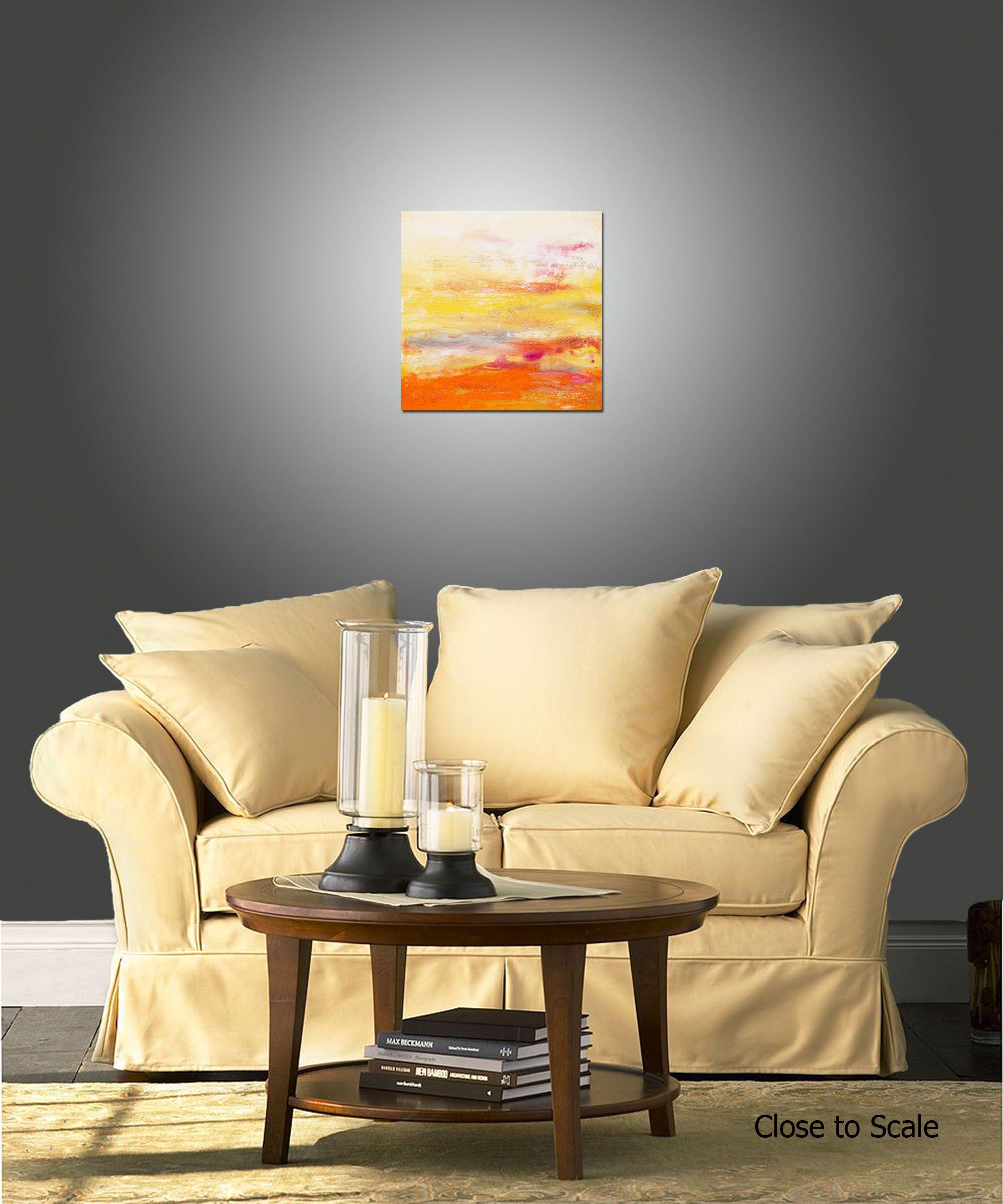 Acqua salata 4, Pittura, Acrilico su tela - Abstract Painting Beige di Hilary Winfield