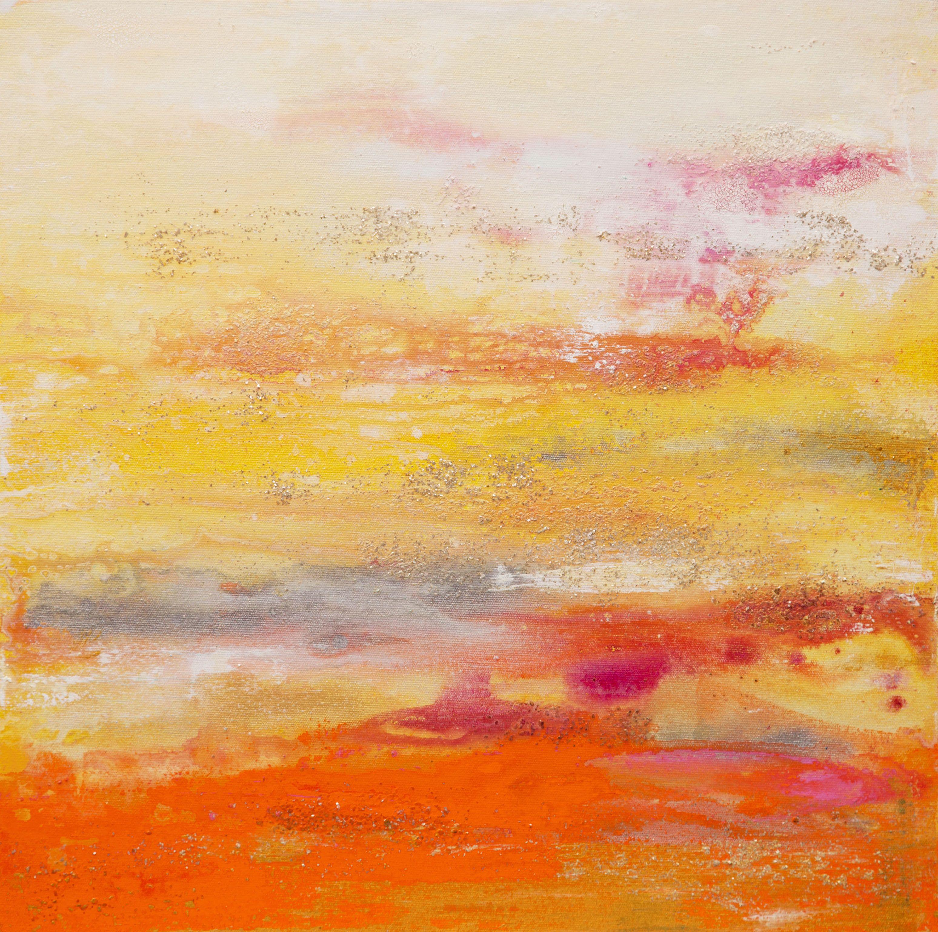 Abstract Painting di Hilary Winfield - Acqua salata 4, Pittura, Acrilico su tela