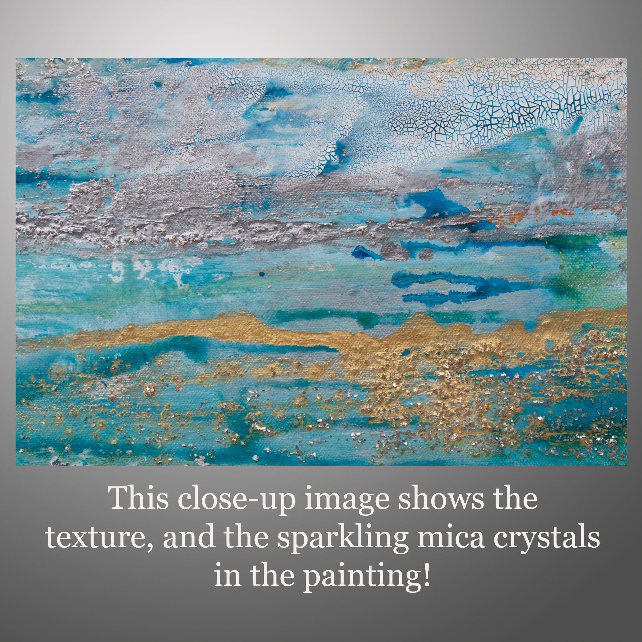 Acqua salata 6, Pittura, Acrilico su tela - Abstract Painting Blu di Hilary Winfield