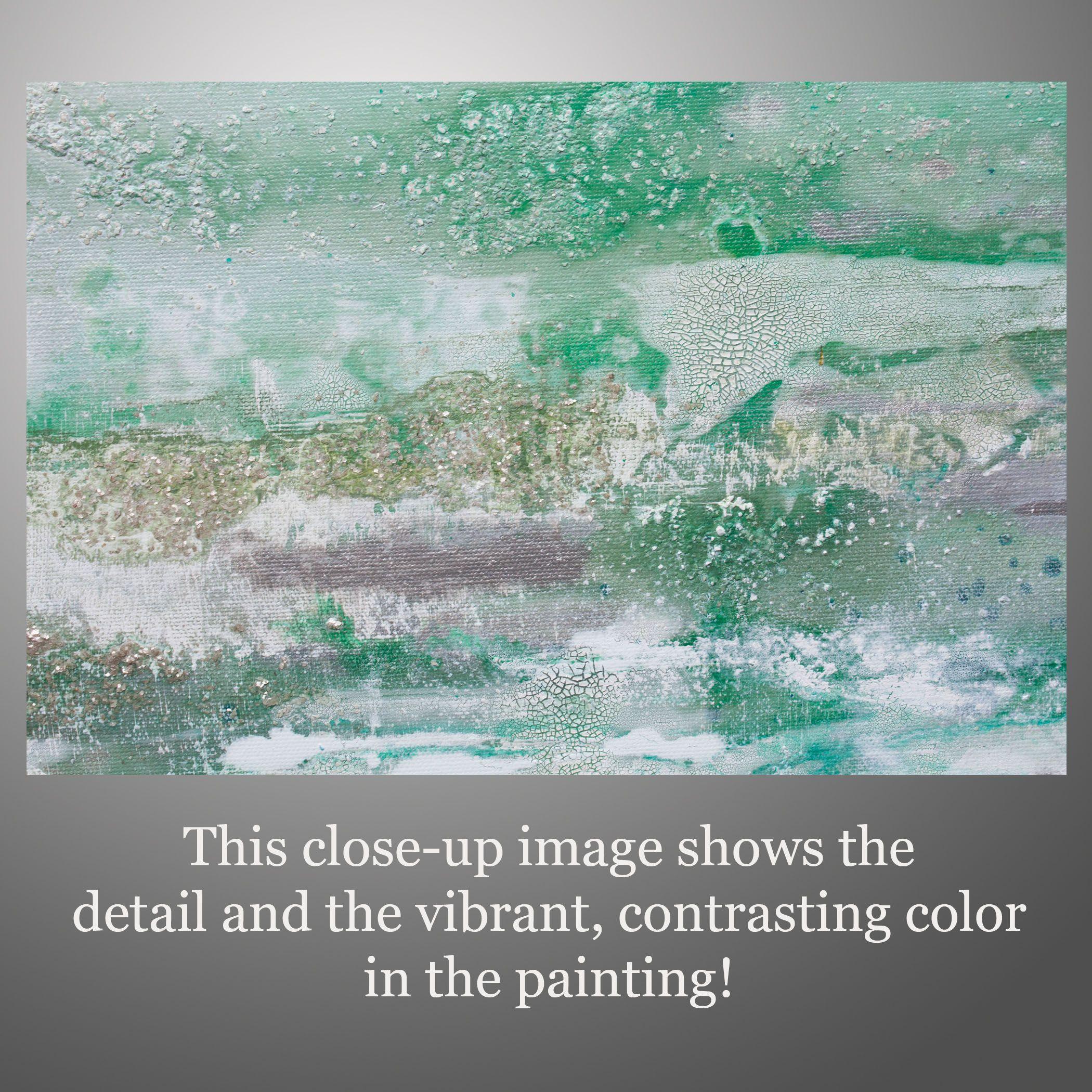 Acqua salata 7, Pittura, Acrilico su tela - Abstract Painting Grigio di Hilary Winfield