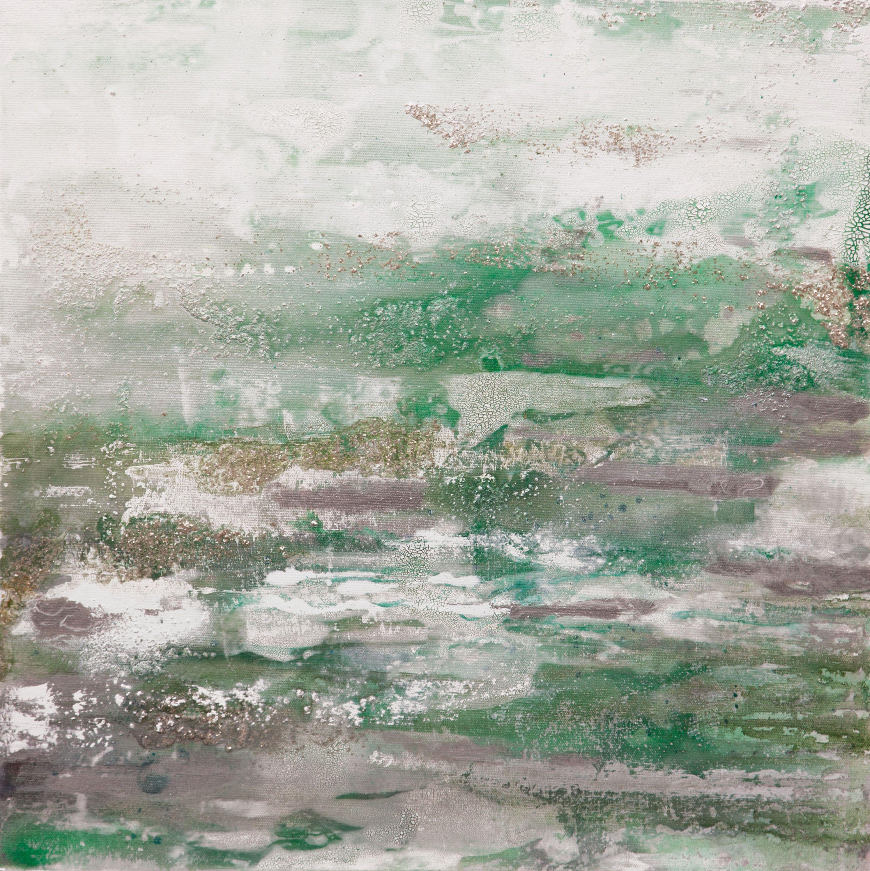 Abstract Painting di Hilary Winfield - Acqua salata 7, Pittura, Acrilico su tela