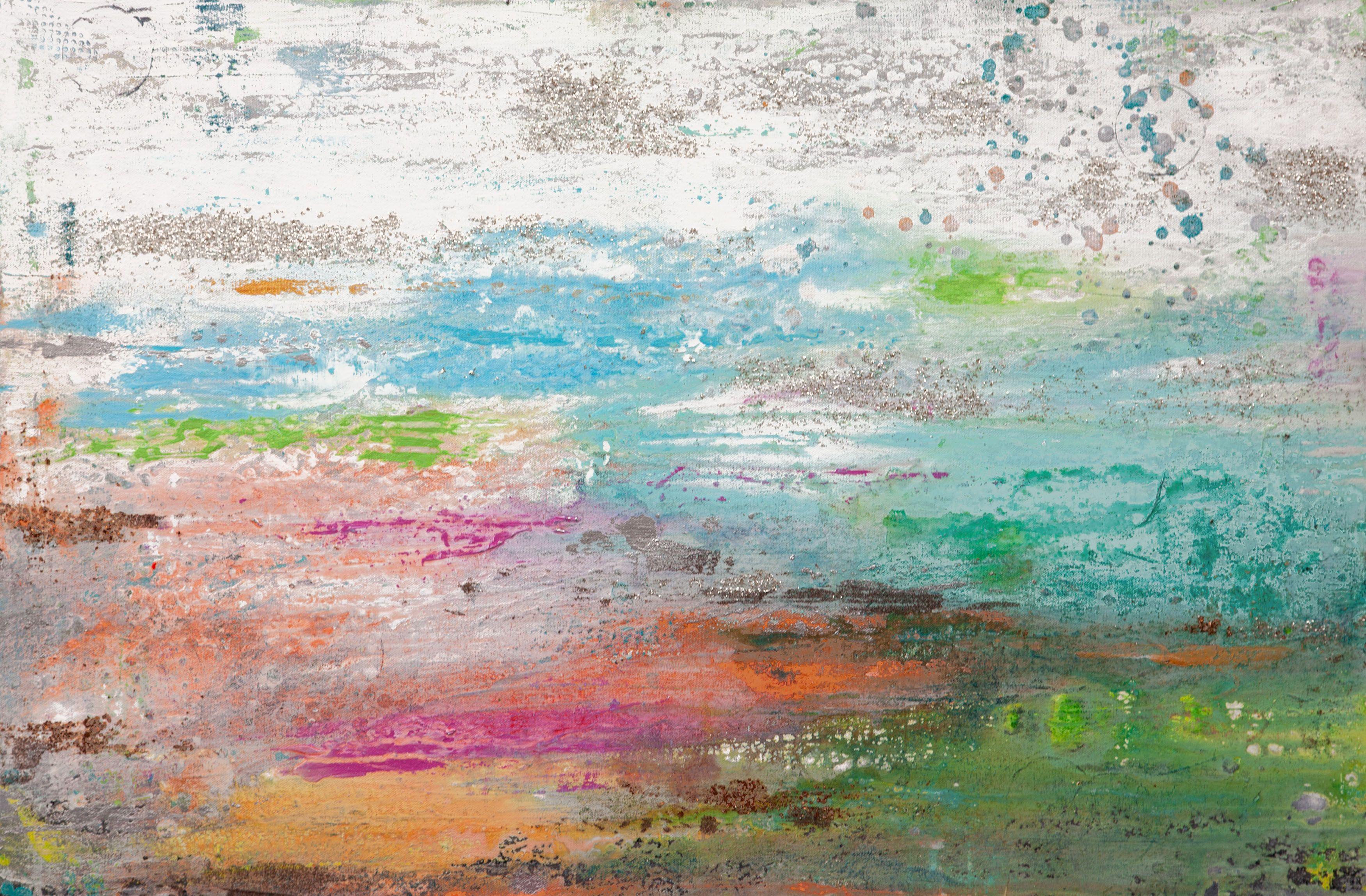 Hilary Winfield Abstract Painting – Saltwater 8, Gemälde, Acryl auf Leinwand