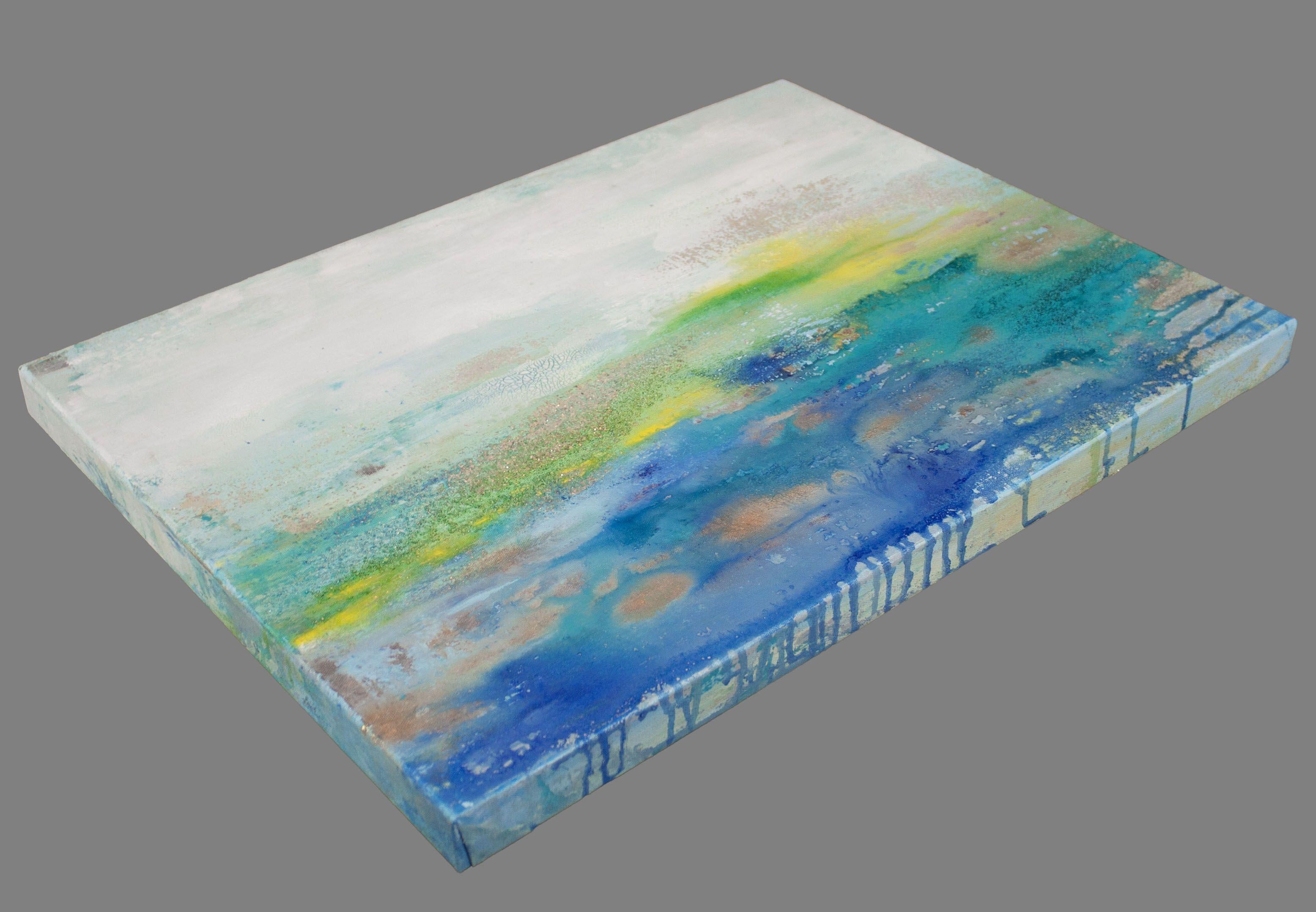 Saltwater 9, Gemälde, Acryl auf Leinwand (Abstrakt), Painting, von Hilary Winfield