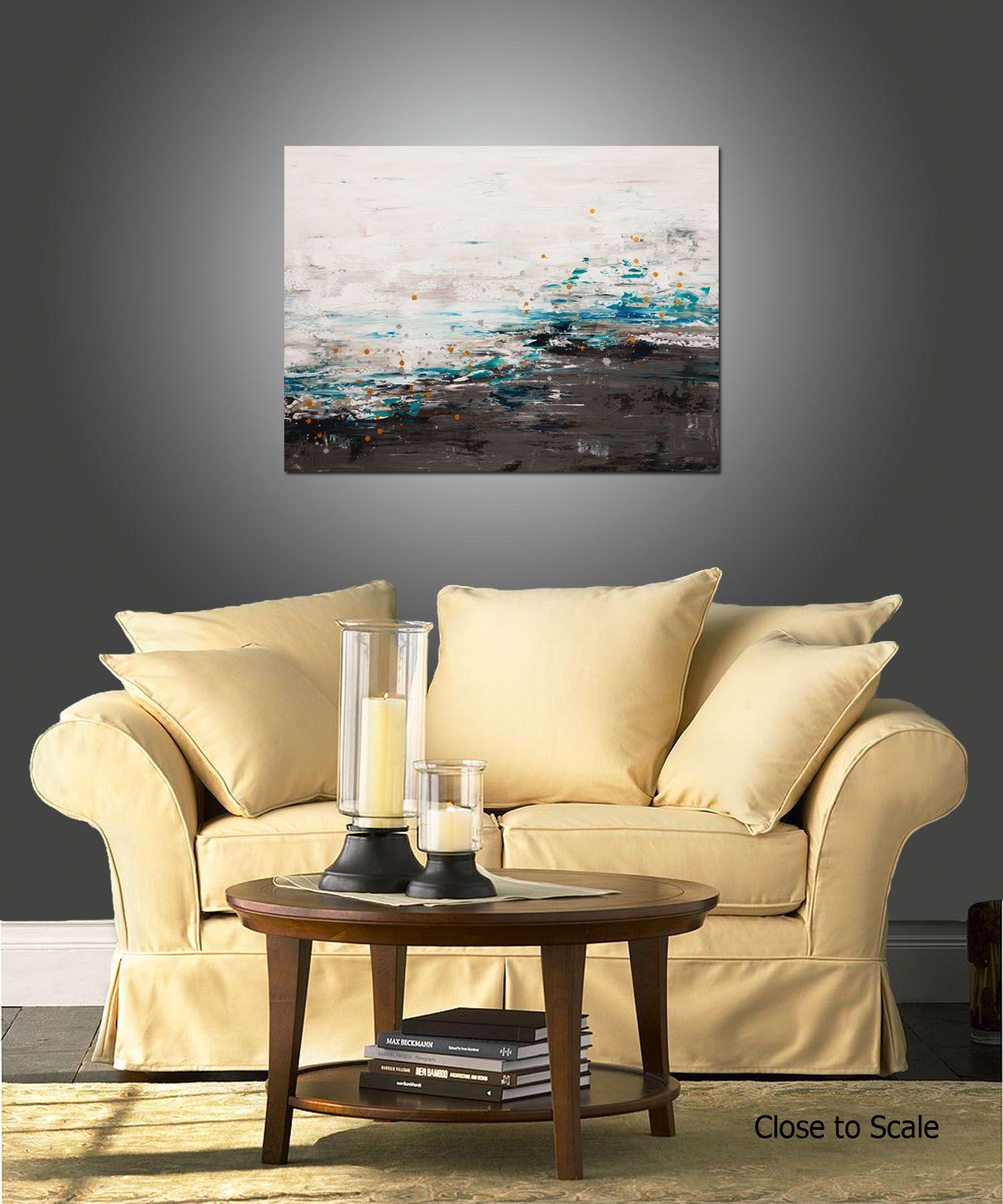 Sea Spray 2, Pittura, Acrilico su tela - Painting Astratto di Hilary Winfield