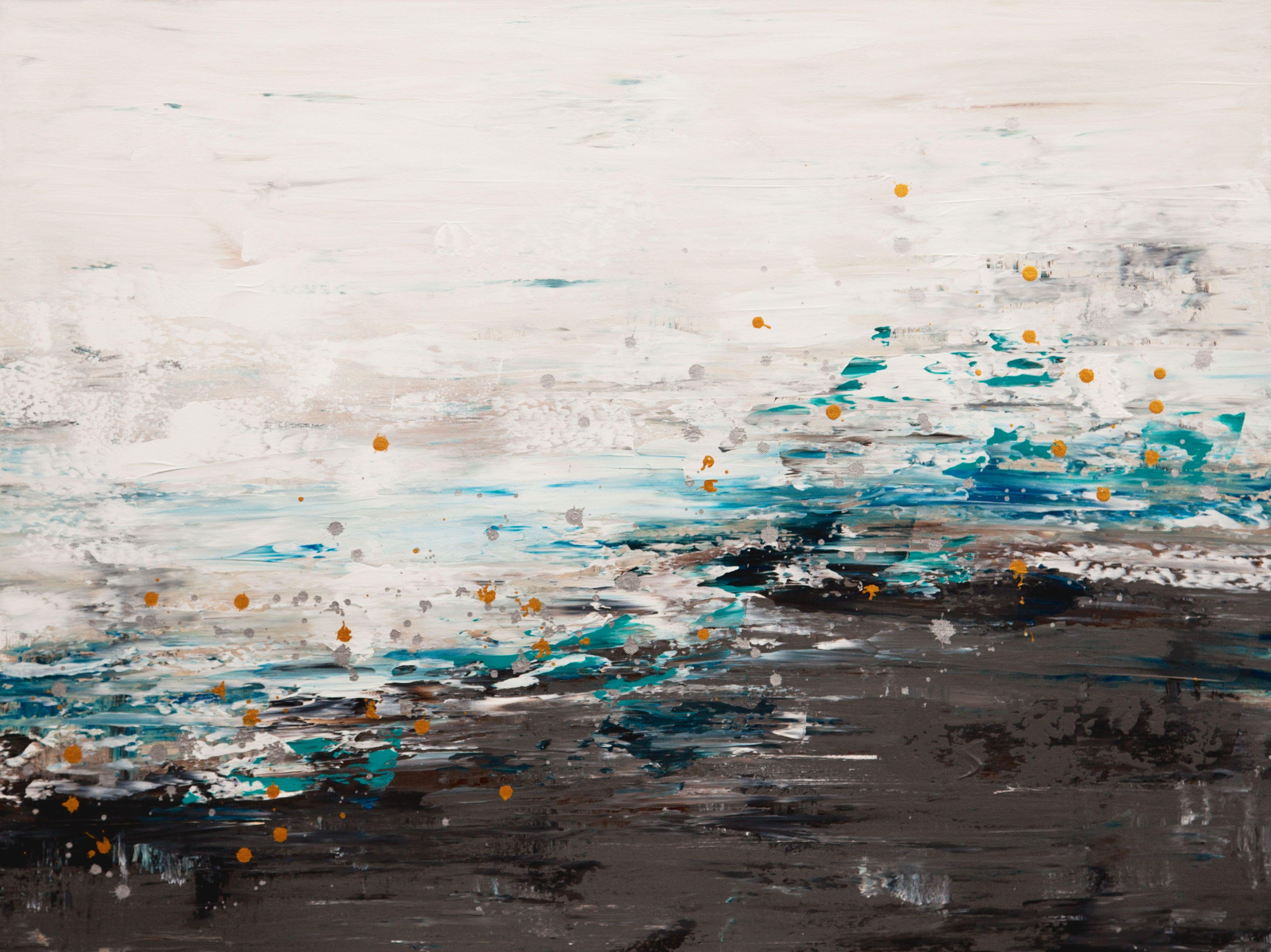 Abstract Painting di Hilary Winfield - Sea Spray 2, Pittura, Acrilico su tela