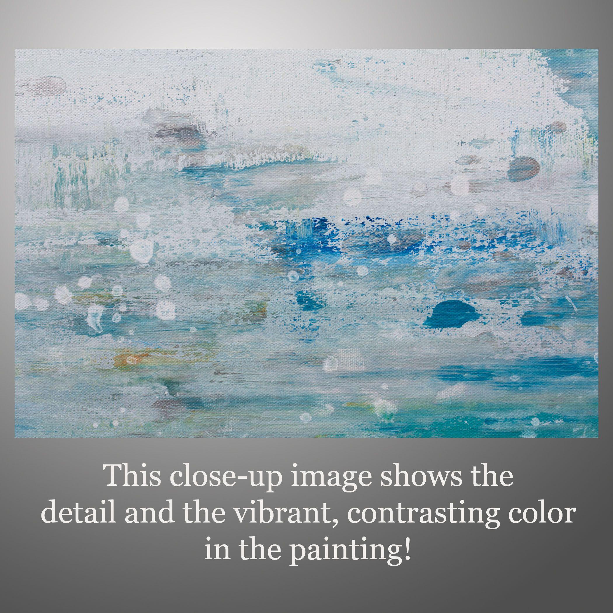 Rocío marino 5, Pintura, Acrílico sobre lienzo - Abstract Painting Gris de Hilary Winfield
