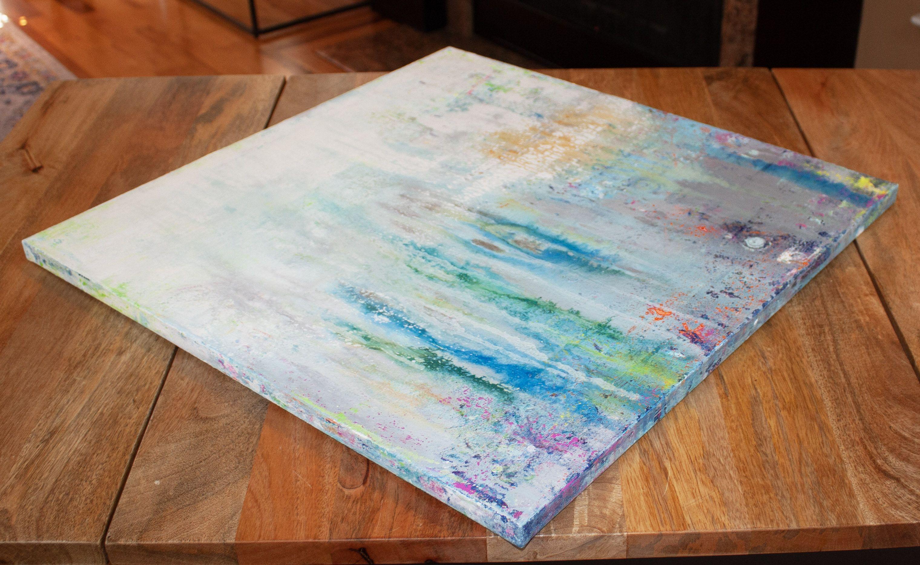 Raumzeit, Malerei, Acryl auf Leinwand (Abstrakt), Painting, von Hilary Winfield