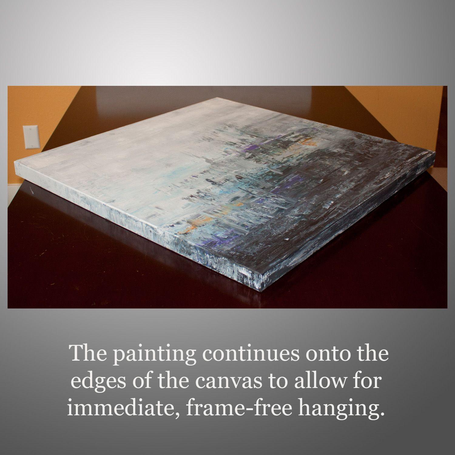 Stormcloud è un quadro d'arte moderna originale della serie Modern Industry. Questo dipinto unico nel suo genere è stato realizzato con colori acrilici su una tela avvolta in una galleria. Ha una larghezza di 30 pollici e un'altezza di 30 pollici