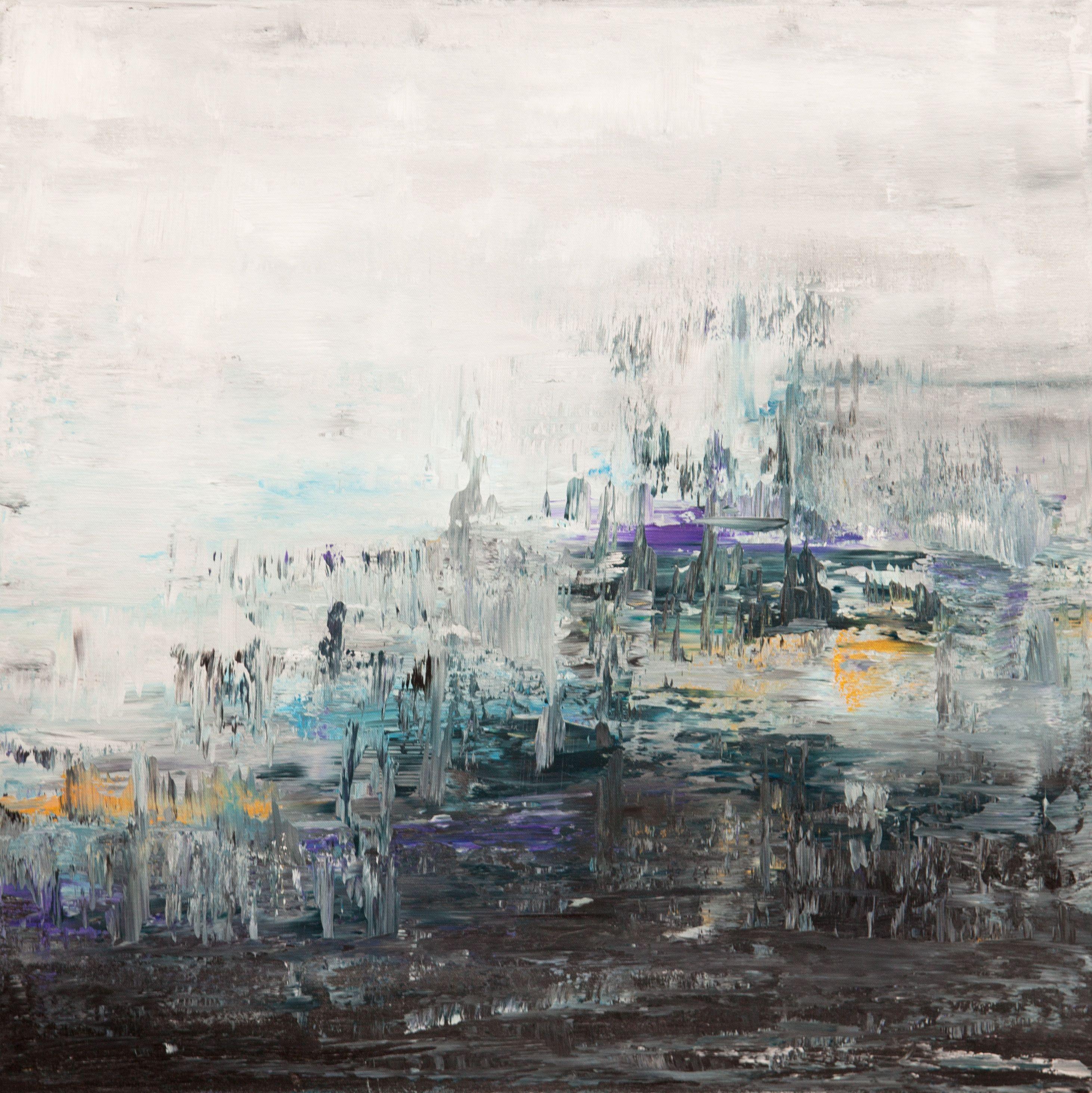 Abstract Painting di Hilary Winfield - Nubifragio, Pittura, Acrilico su tela