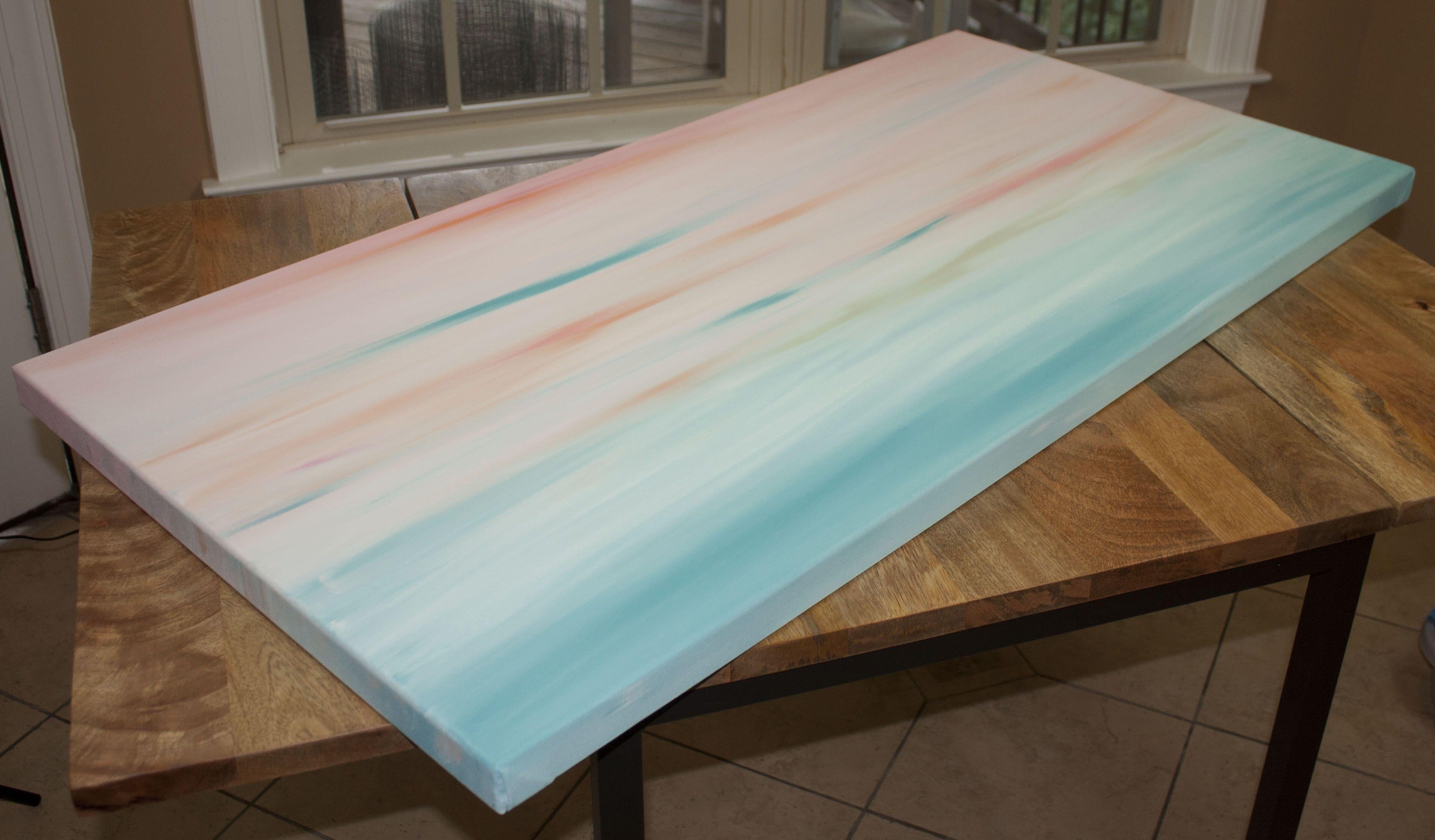 Alba 59, Pittura, Acrilico su tela - Abstract Painting Beige di Hilary Winfield