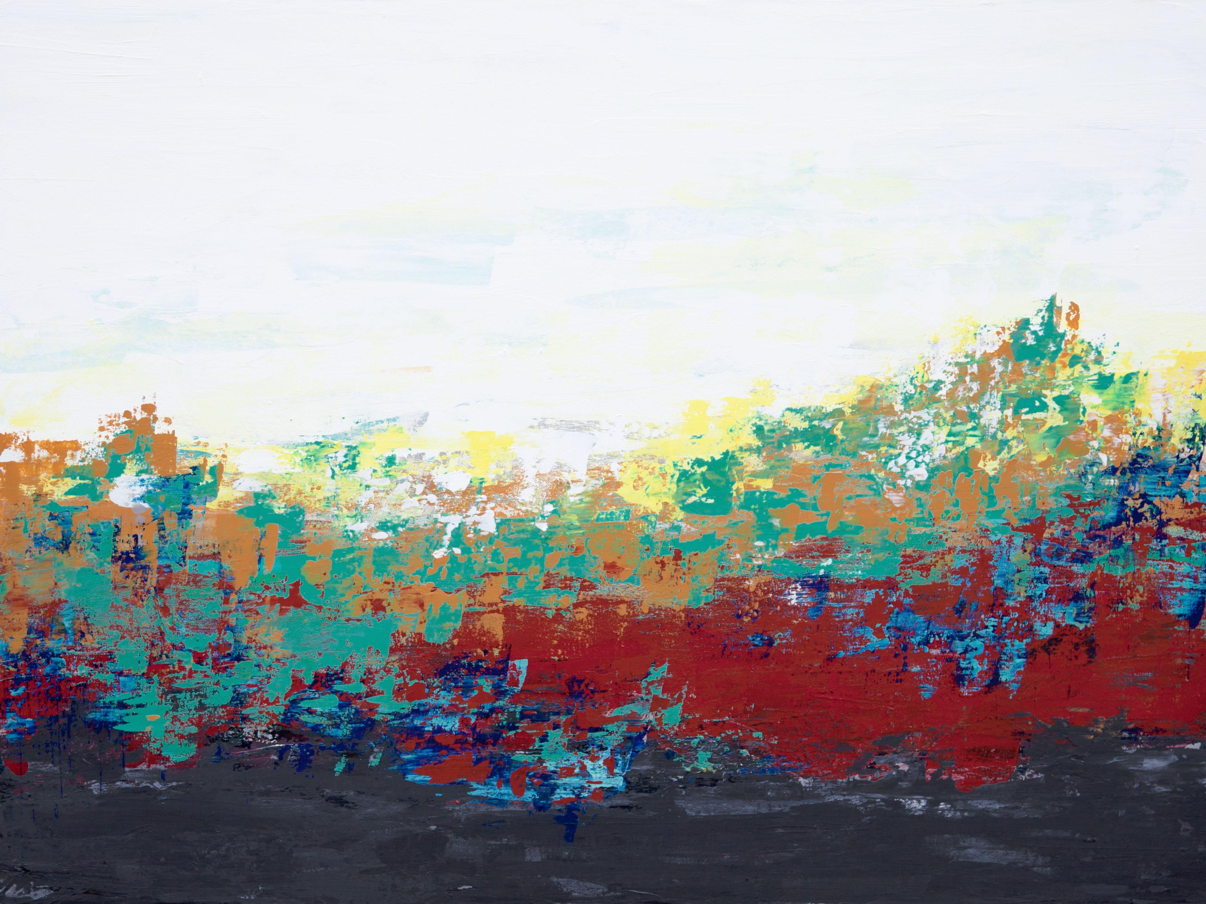 Hilary Winfield Abstract Painting - Sunrise Vista, Painting, Acrylic on Canvas