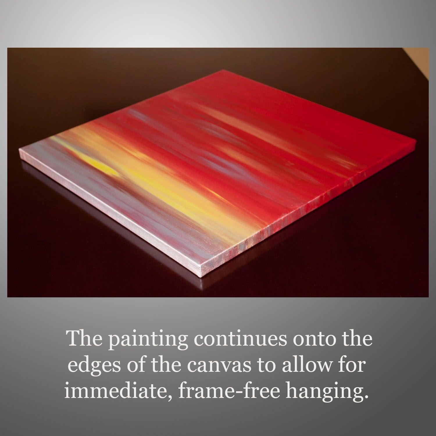Peinture, acrylique sur toile, coucher de soleil 54 - Abstrait Painting par Hilary Winfield