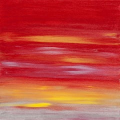 Peinture, acrylique sur toile, coucher de soleil 54