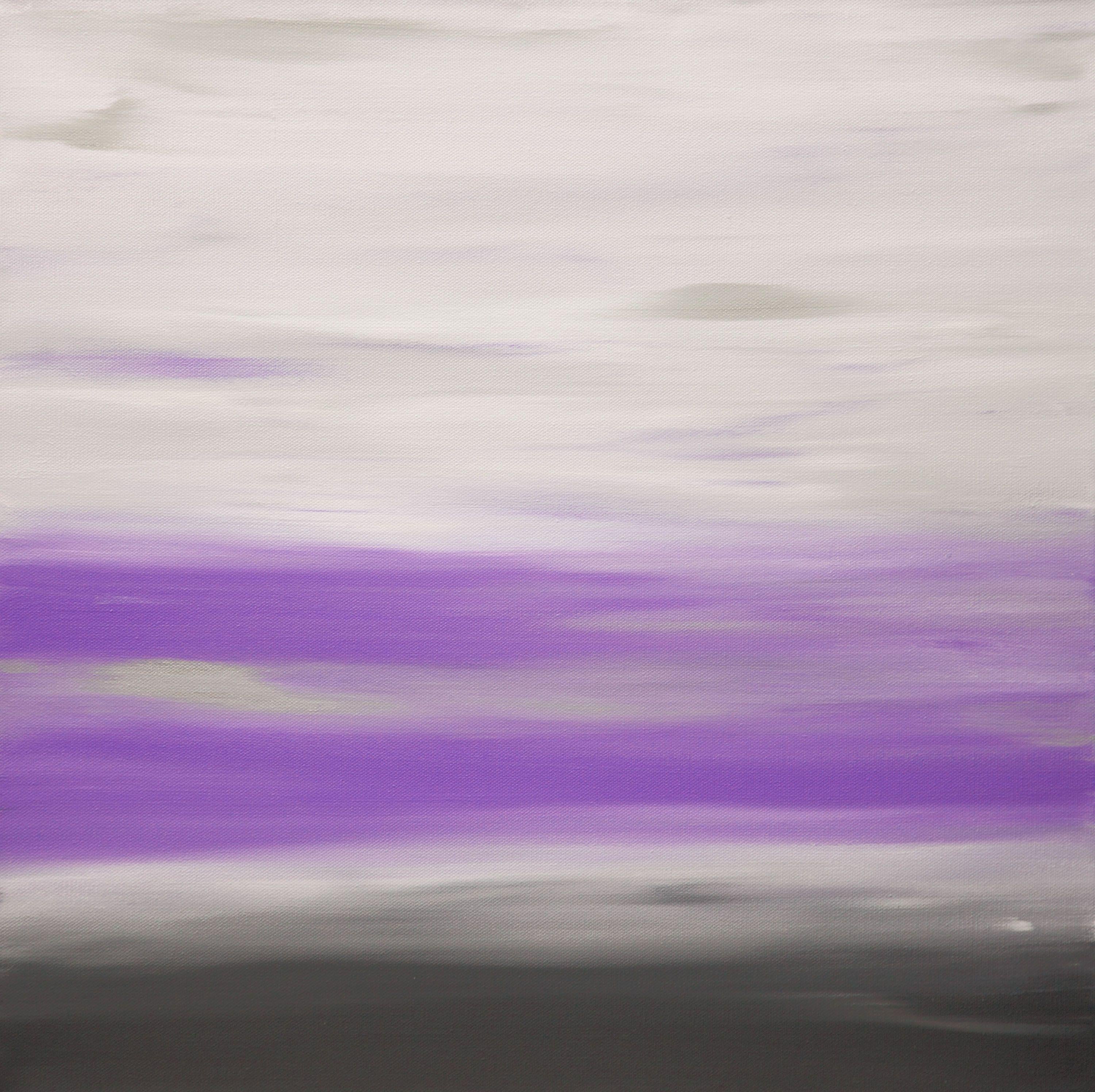 Abstract Painting Hilary Winfield - Peinture, acrylique sur toile, coucher de soleil 63
