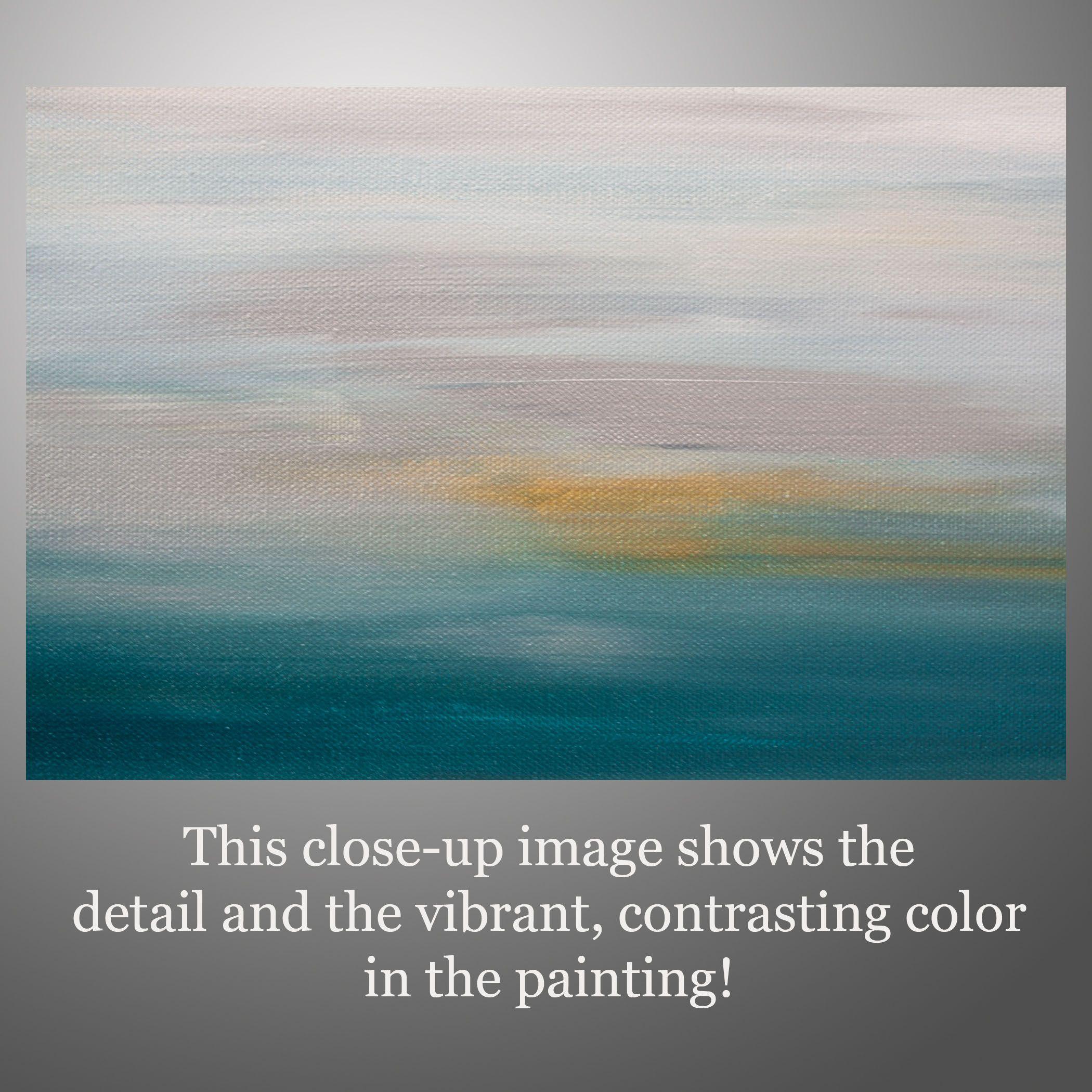 Sunset 65 ist ein Originalgemälde, das mit Acrylfarbe auf galerieumwickelter Leinwand gemalt wurde. Es hat eine Breite von 20 Zoll und eine Höhe von 20 Zoll mit einer Tiefe von 1,5 Zoll (20x20x1,5).     Die Farben des Gemäldes sind Weiß, Blau, Grau,