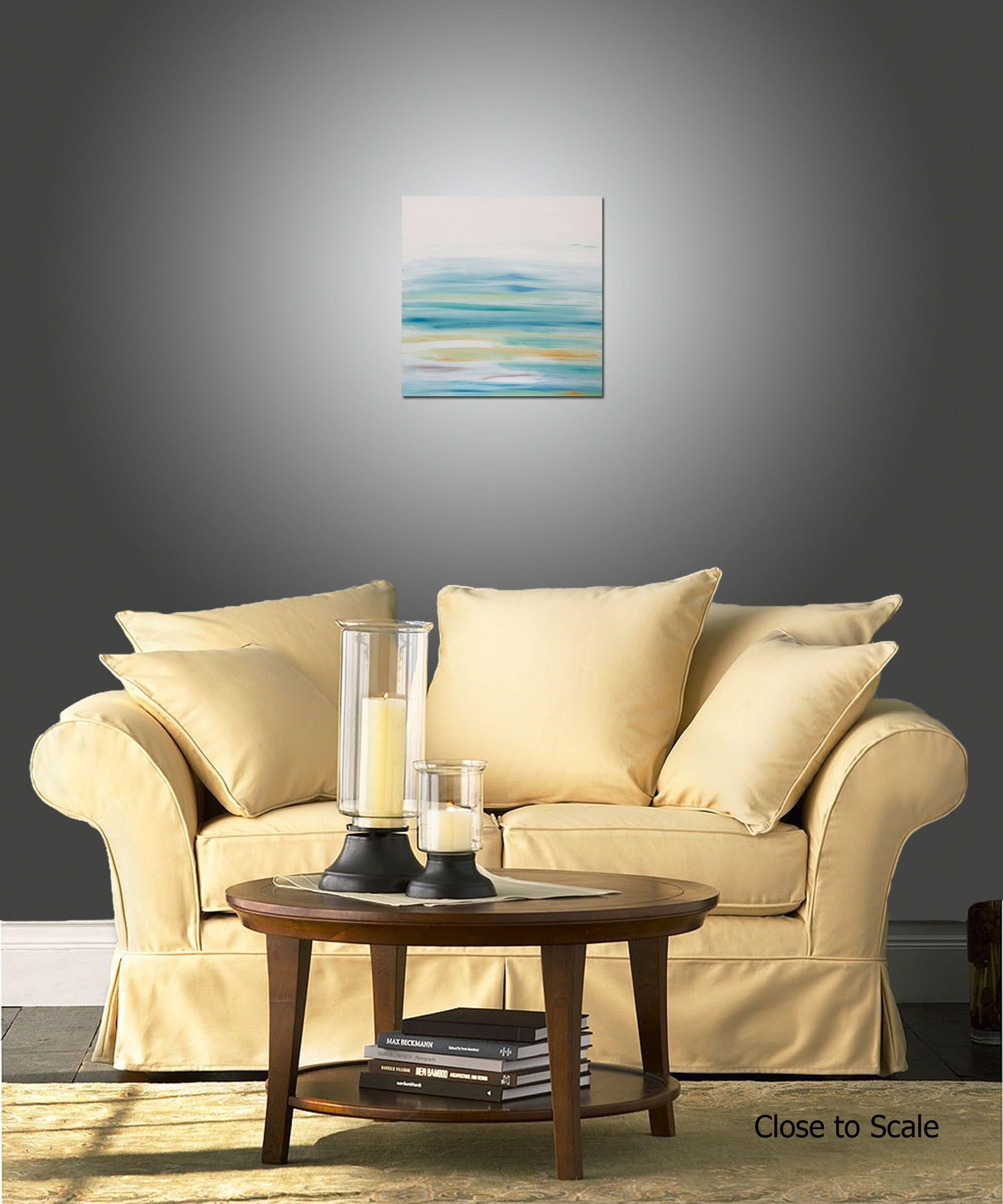 Peinture, acrylique sur toile, coucher de soleil 67 - Abstrait Painting par Hilary Winfield