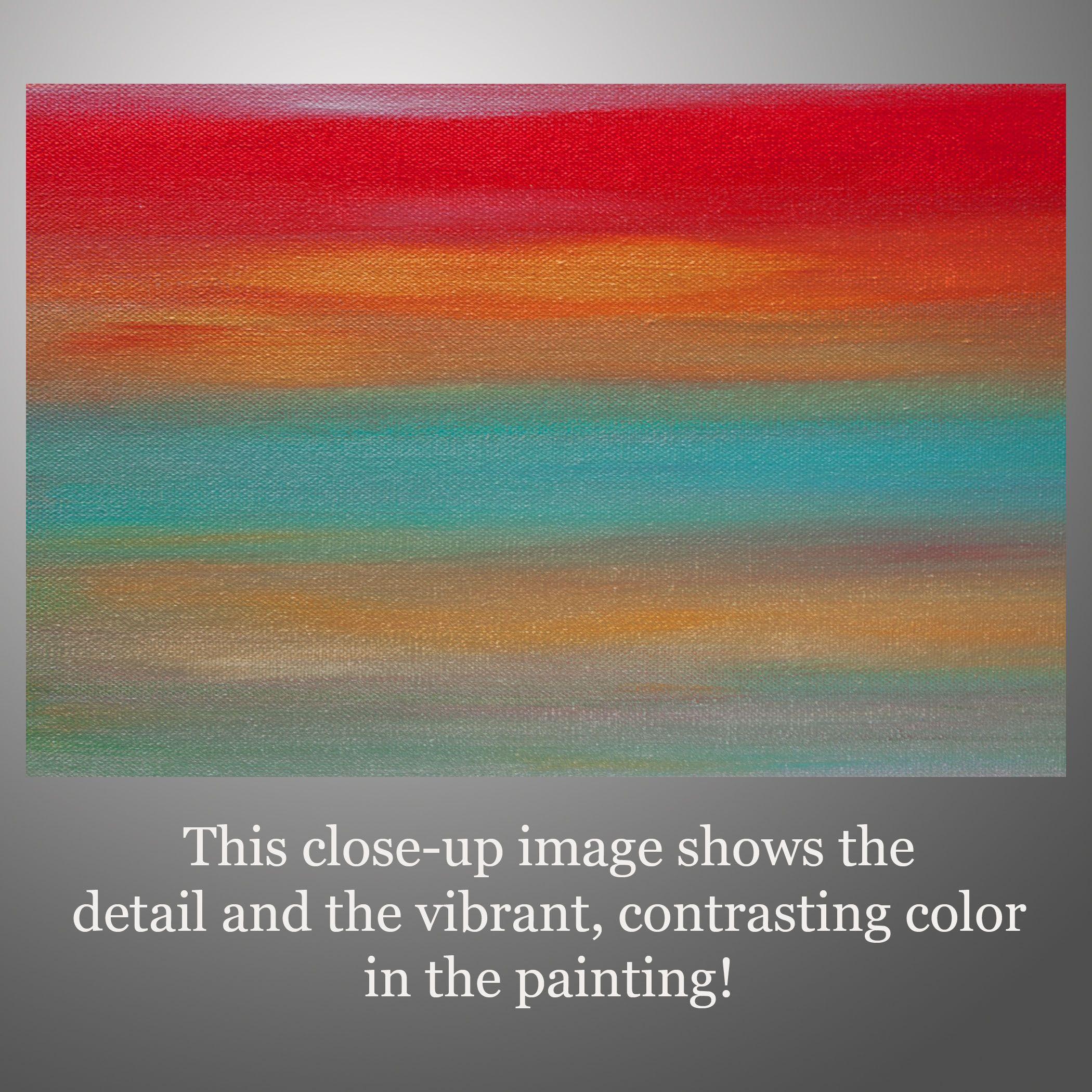 Sunset 69 est une peinture originale, créée avec de la peinture acrylique sur une toile emballée pour la galerie. Il a une largeur de 20 pouces, une hauteur de 20 pouces et une profondeur de 1,5 pouce (20x20x1,5).    Les couleurs utilisées dans le