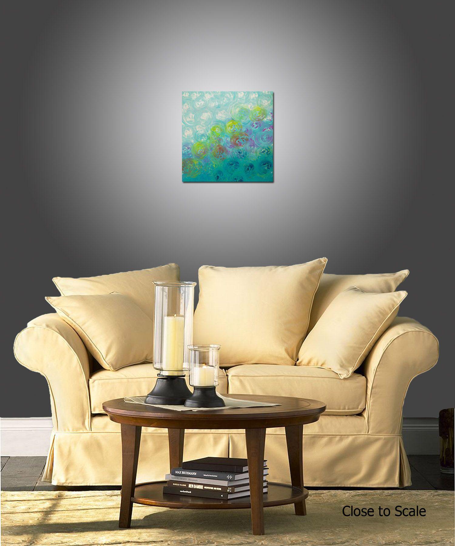 Sincronicidad 14, Pintura, Acrílico sobre lienzo - Abstract Painting Azul de Hilary Winfield
