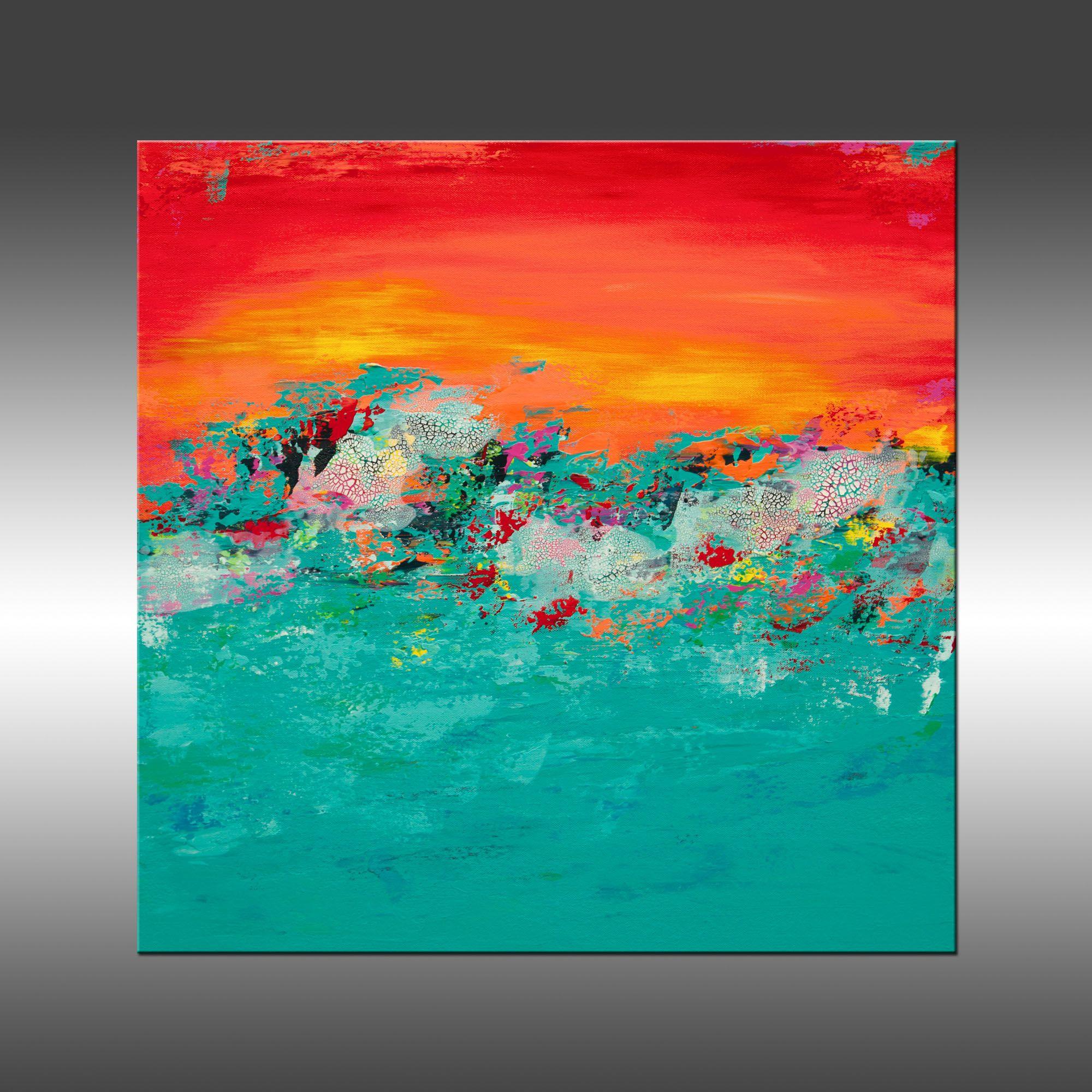 Tropisches Paradies 2, Gemälde, Acryl auf Leinwand – Painting von Hilary Winfield