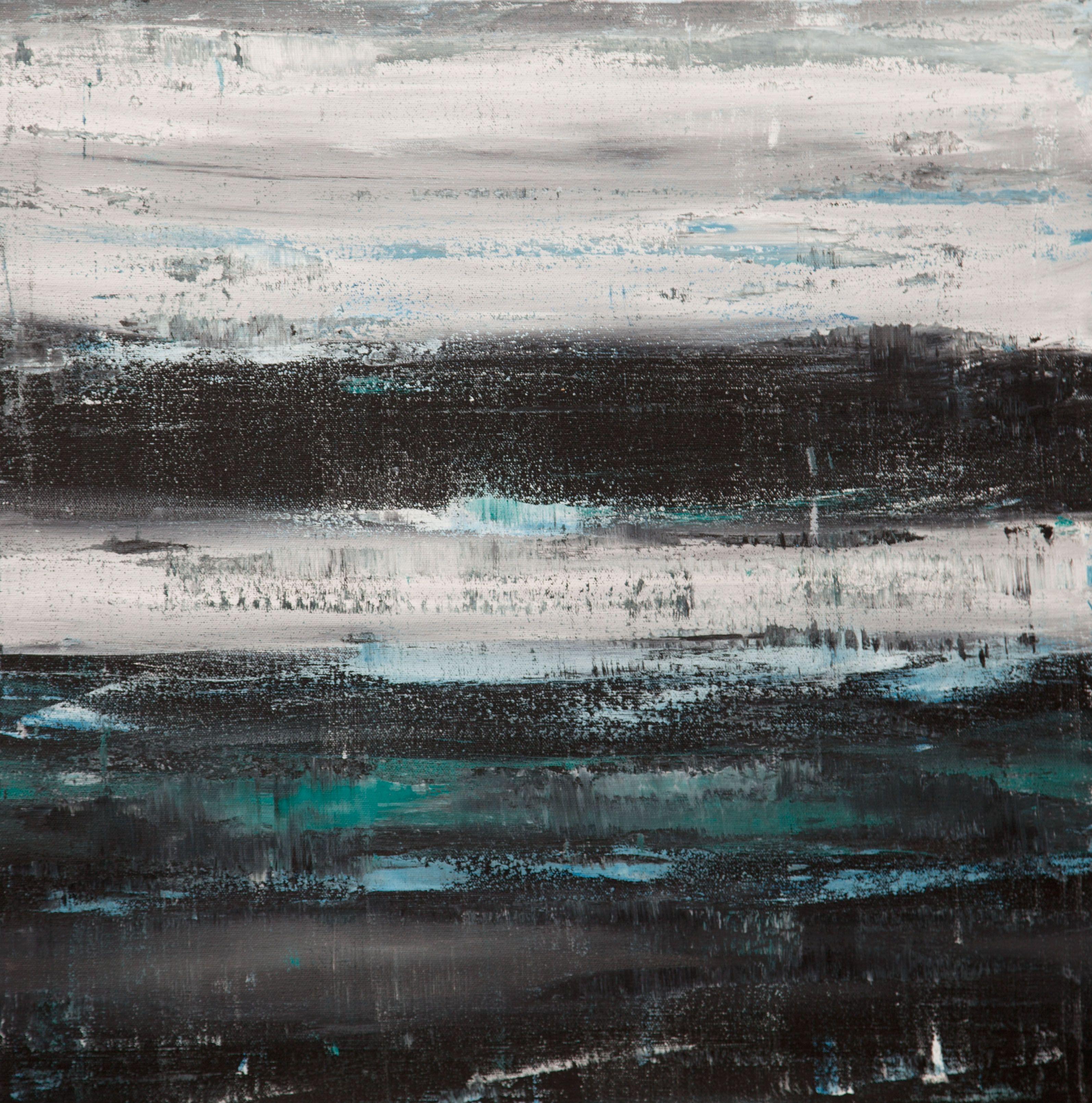Abstract Painting de Hilary Winfield - Líneas Urbanas 1, Pintura, Acrílico sobre lienzo