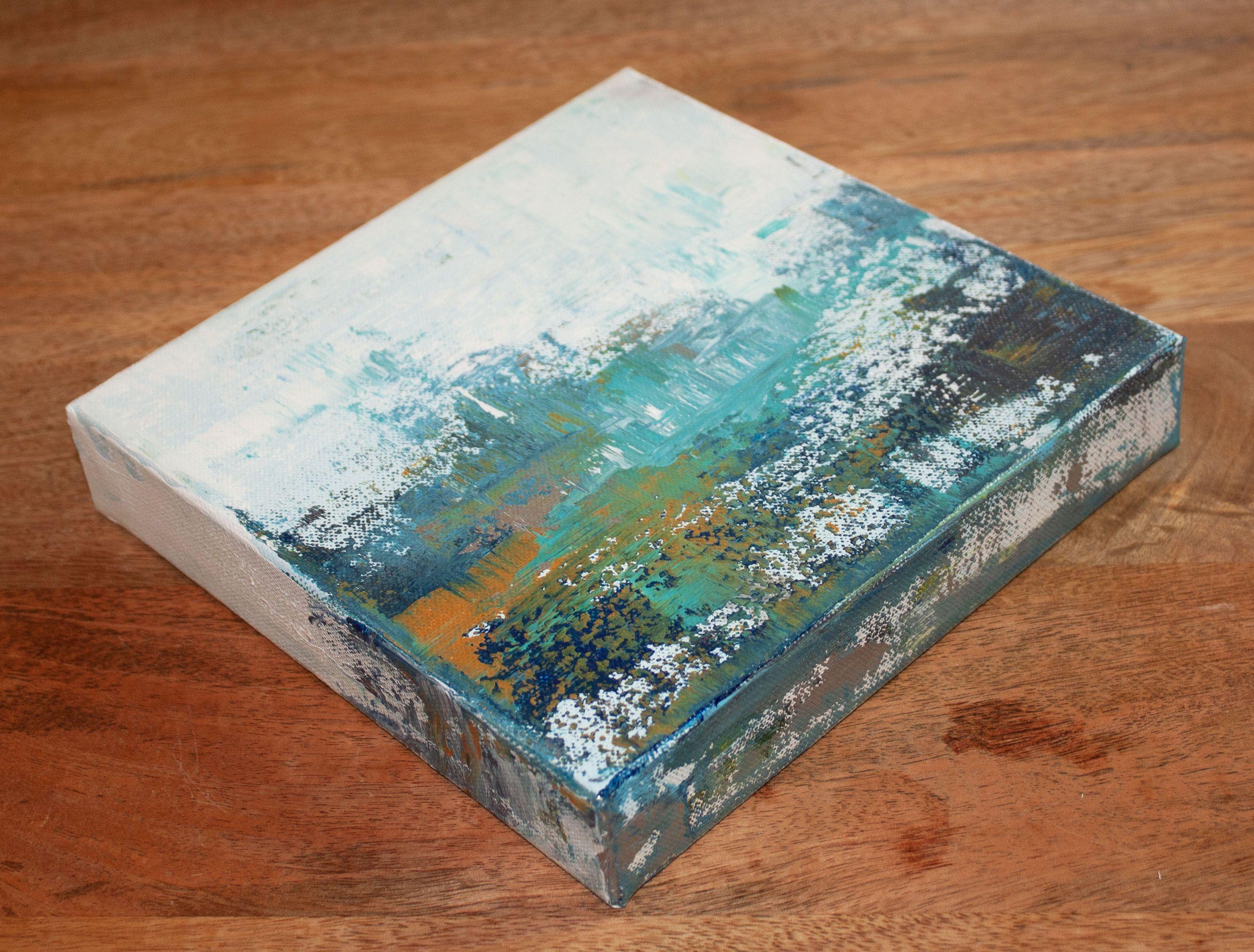 Vedute della natura 77, Pittura, Acrilico su tela - Abstract Painting Grigio di Hilary Winfield