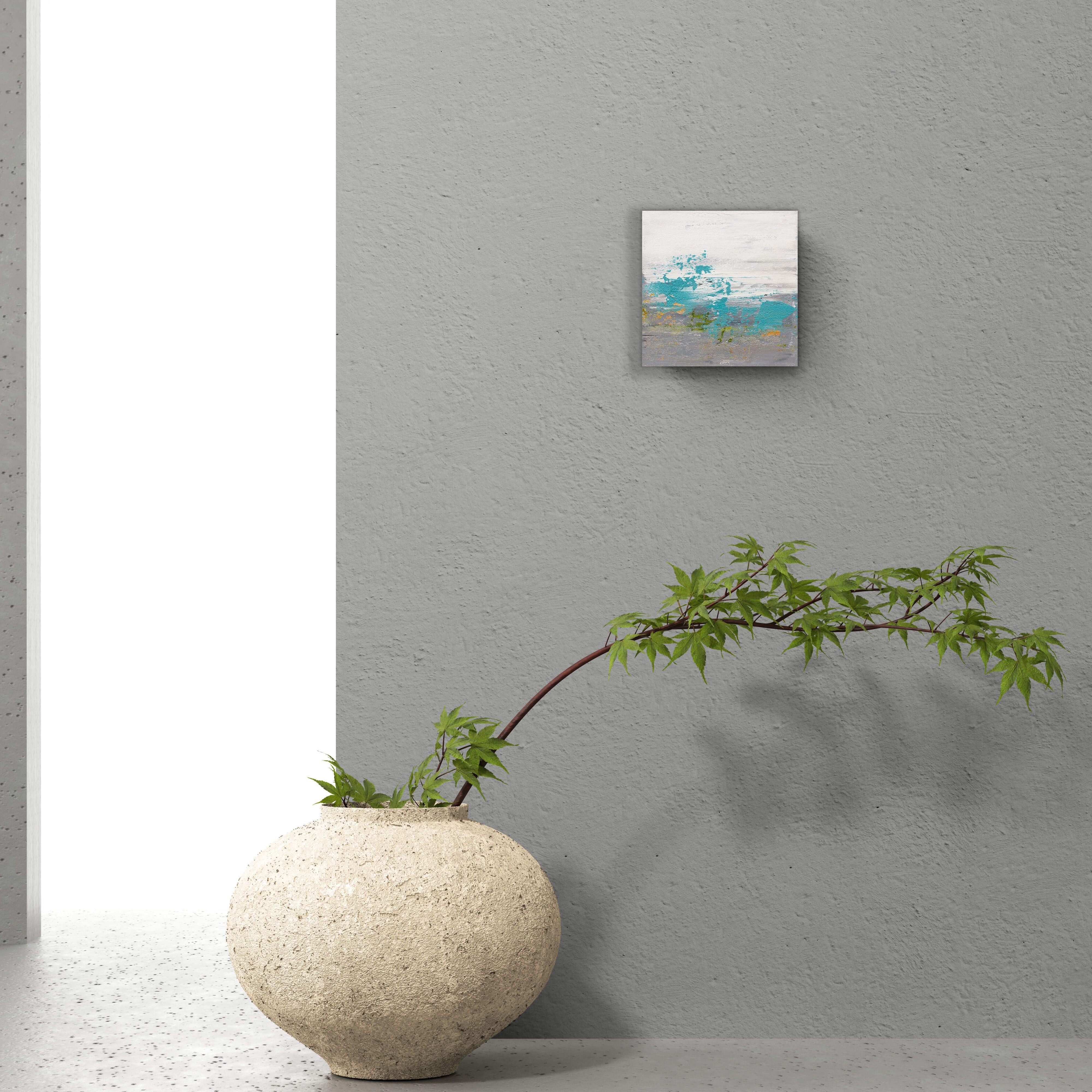 Views of Nature 81, Gemälde, Acryl auf Leinwand (Grau), Abstract Painting, von Hilary Winfield