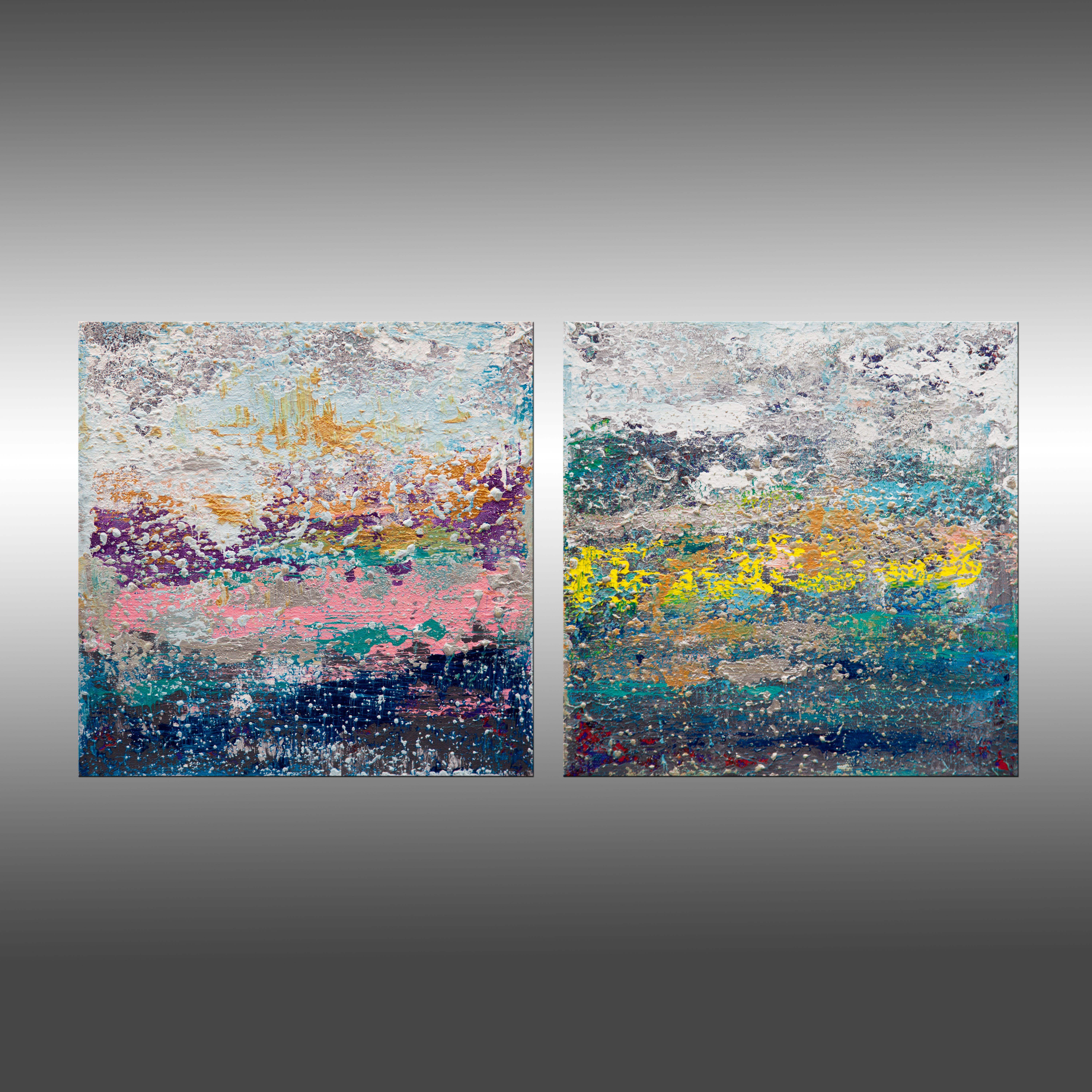 Vistas de la Naturaleza Serie Colección 7, Pintura, Acrílico sobre lienzo - Painting Abstracto de Hilary Winfield
