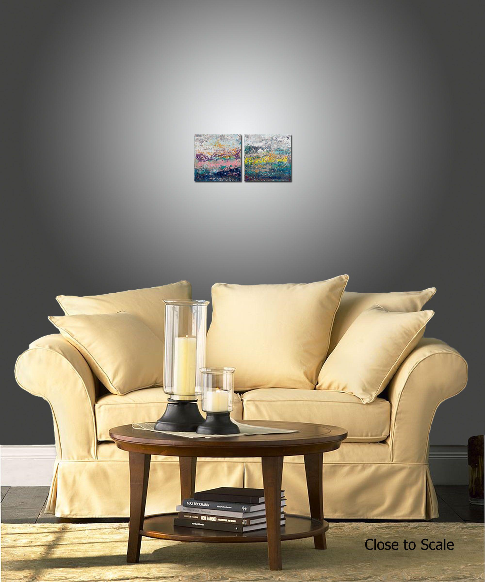 Vistas de la Naturaleza Serie Colección 7, Pintura, Acrílico sobre lienzo - Abstract Painting Gris de Hilary Winfield