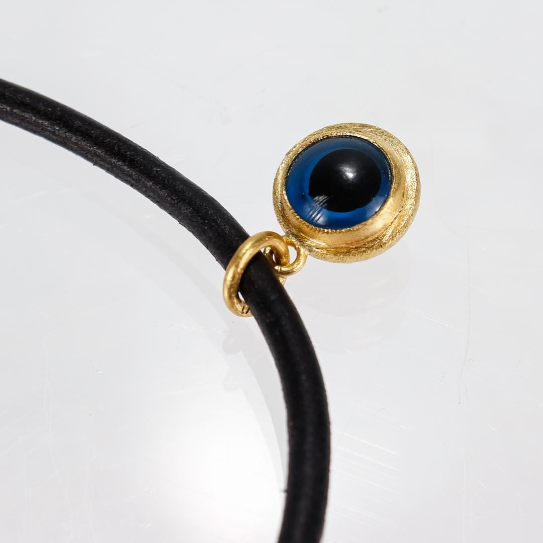 Hilat Gold & Glass 'Evil Eye' Pendant Necklace  For Sale 10