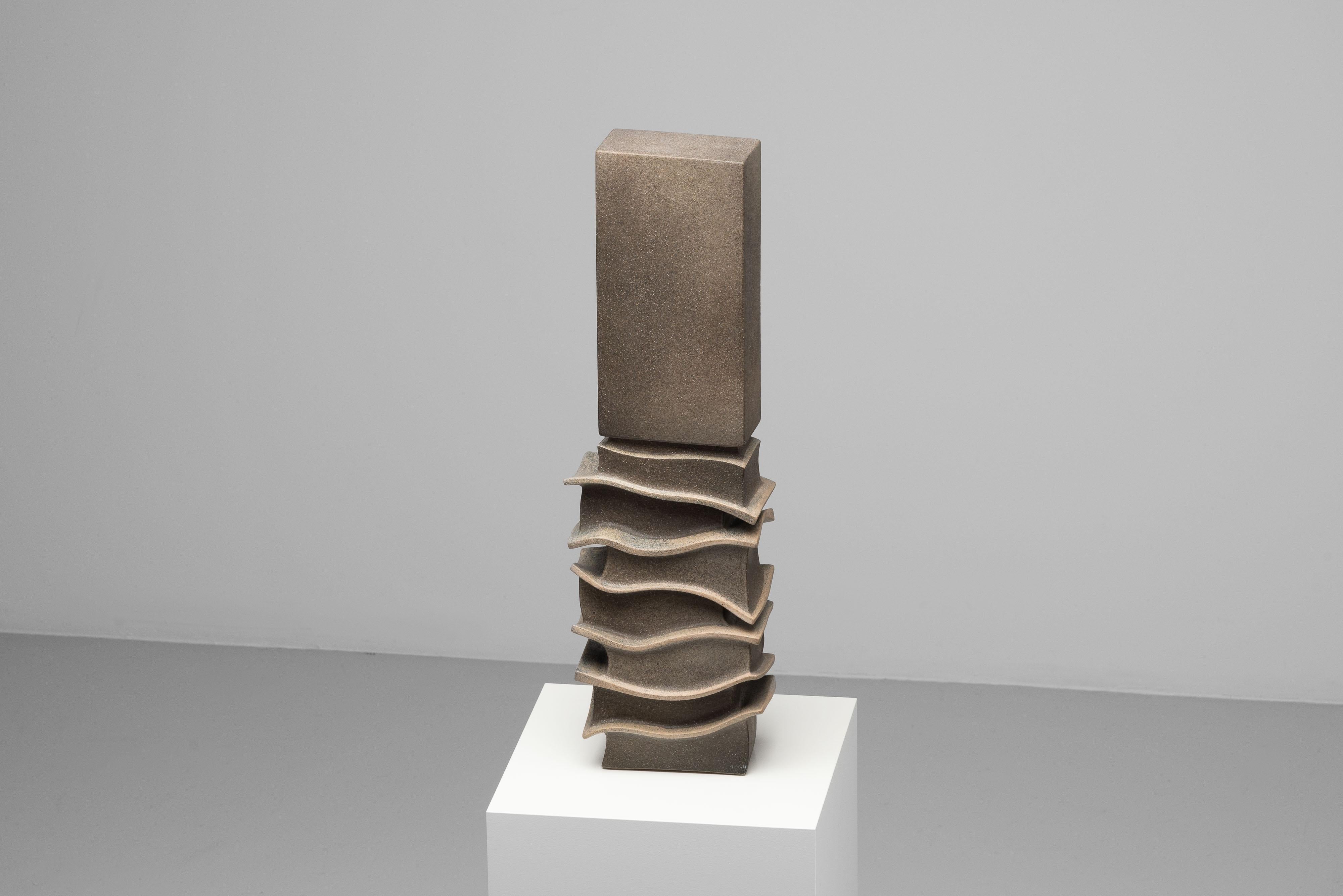 Hilbert Boxem scultura astratta in gres Paesi Bassi 1977 in vendita 3