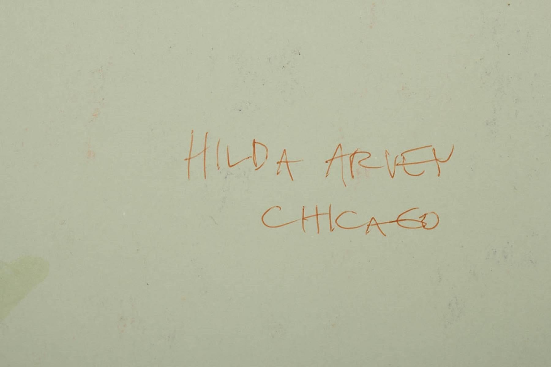 Sin título Acrílico y rotulador Outsider Art Paisaje onírico surrealista - Painting Arte marginal de Hilda Arvey