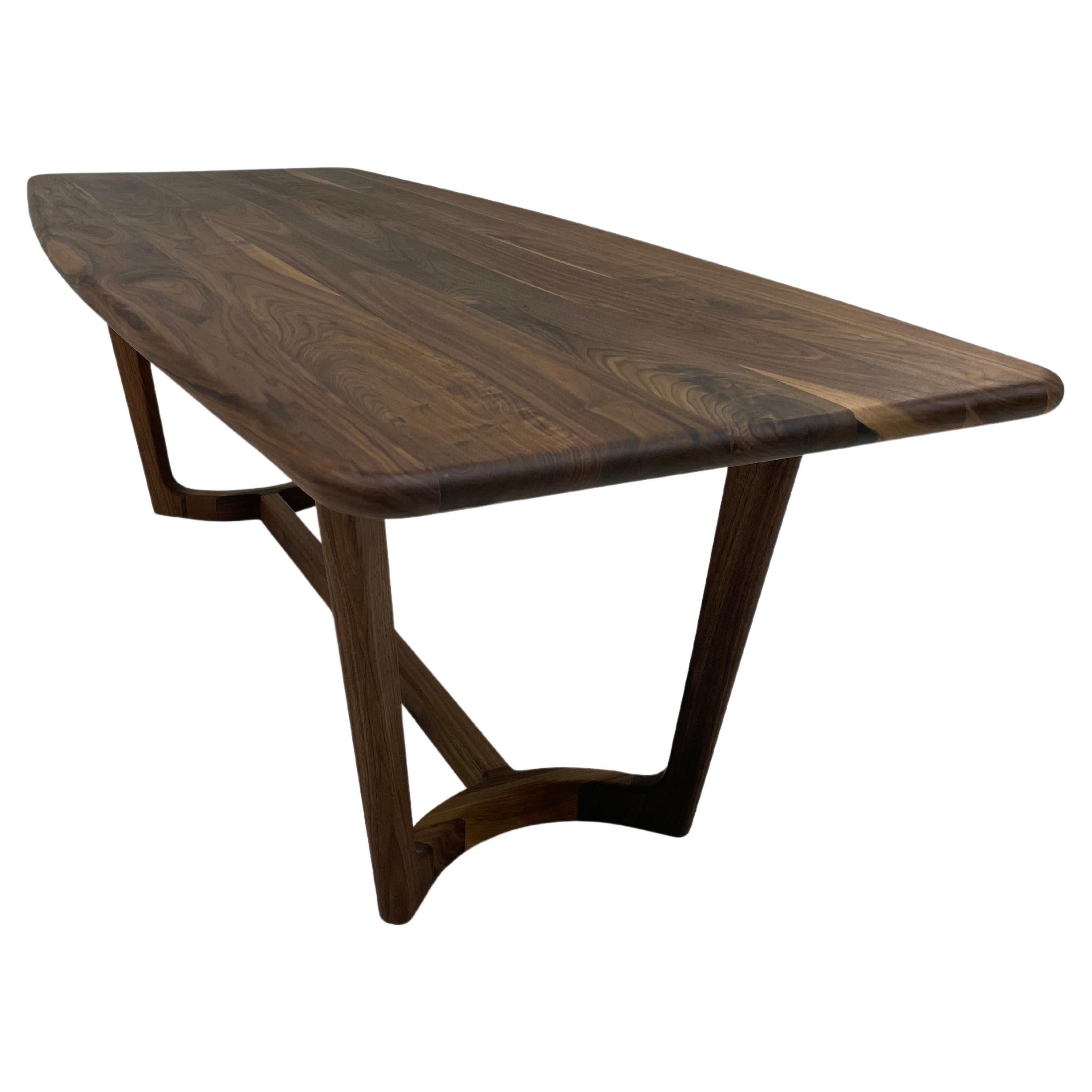 Modern Walnut Hilda Dining Table From The Signature Series By Pompous Fox For Sale