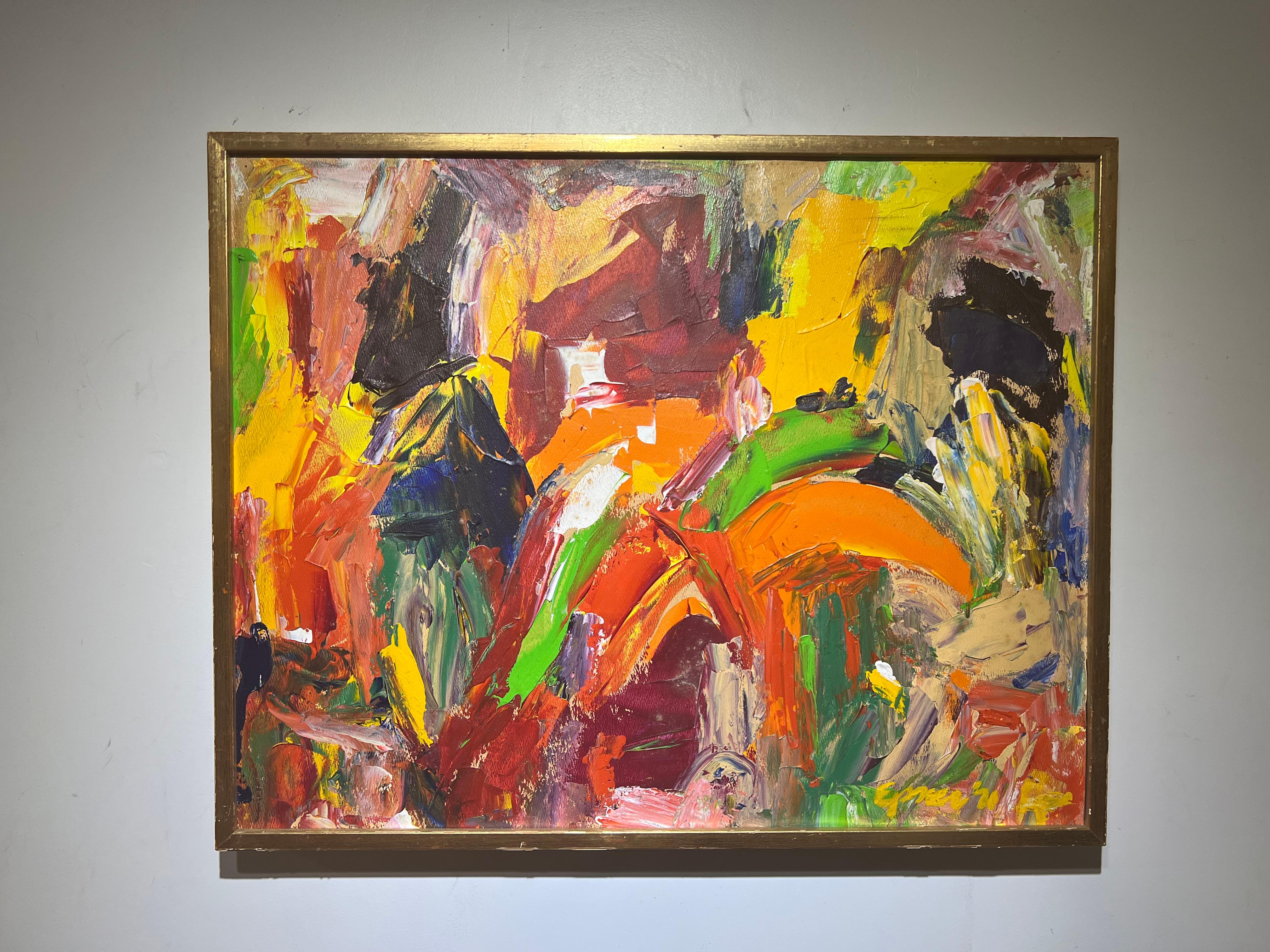 1971 MCM Pittura espressionista astratta in vendita 1