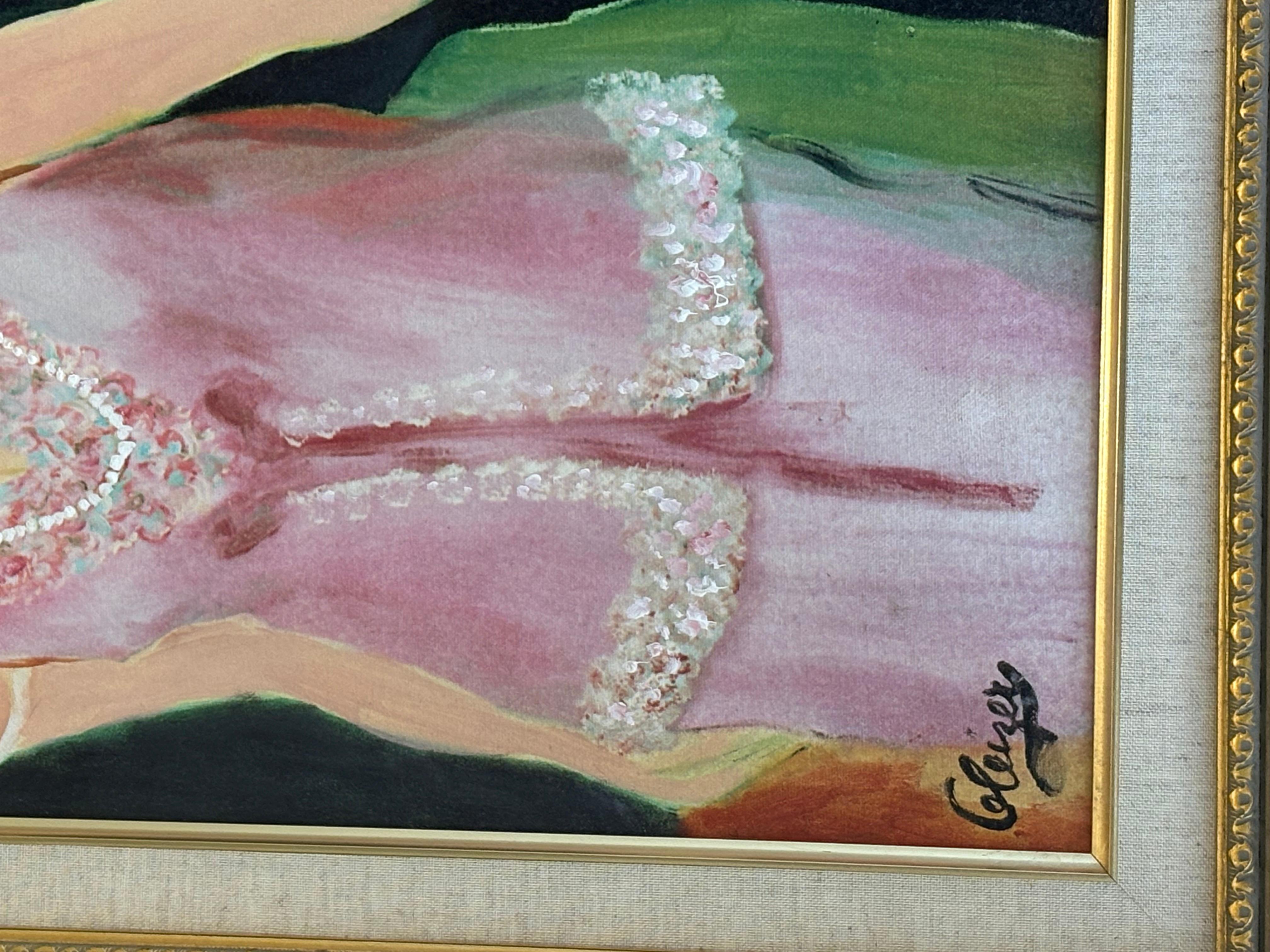 HILDA GLEIZER RINDOM original Ölgemälde auf Leinwand 