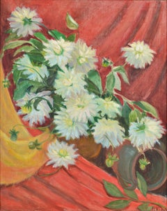 Chrysanthemums. Canvas, oil, 81.6x65.5 cm