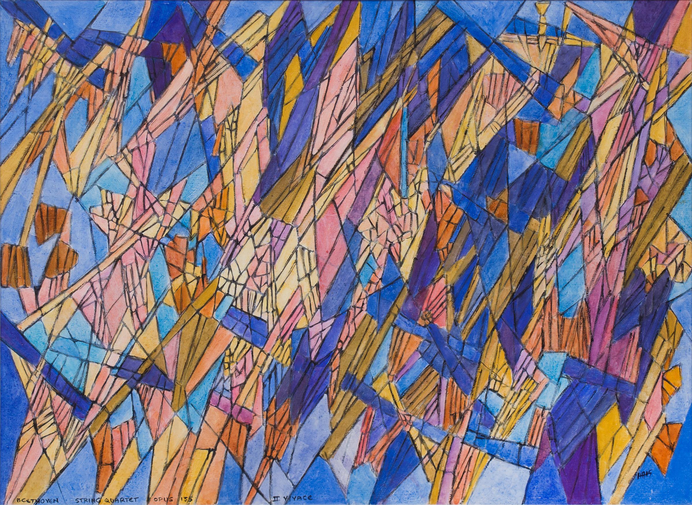 Beethoven - String Quartet Opus 135 - II Vivace (Classical Music Series) - Painting by Hildegarde Haas