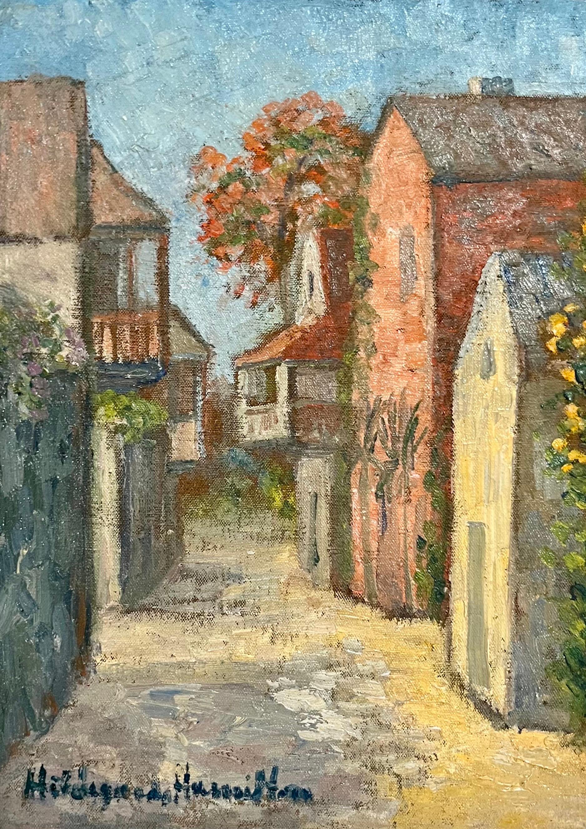 Pittura a olio impressionista Scena di paesaggio dominicano Hildegarde Hamilton in vendita 1