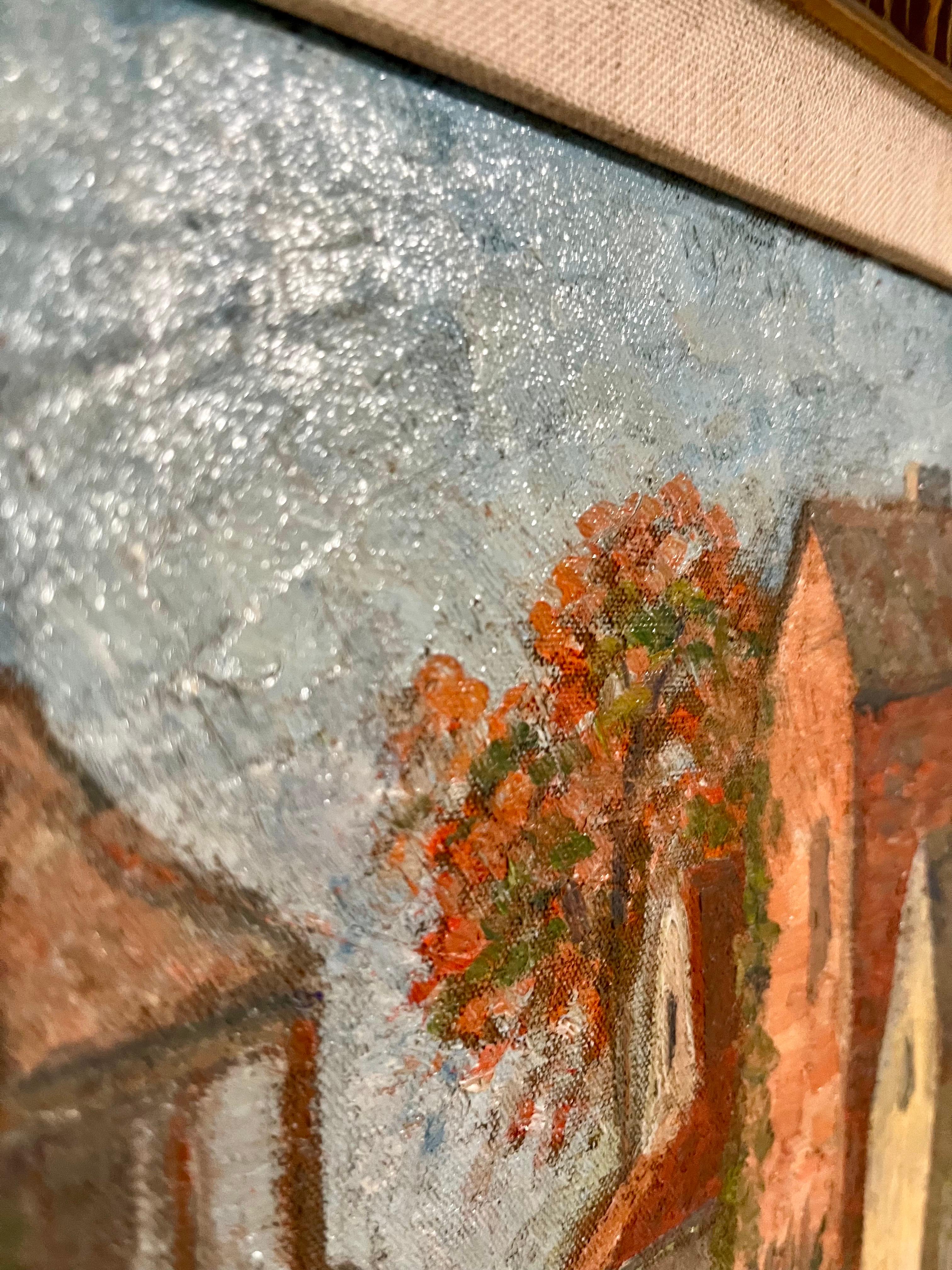 Pittura a olio impressionista Scena di paesaggio dominicano Hildegarde Hamilton in vendita 2