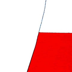 Feminine Concept (red), Modern Abstract Geometric Art Portrait Ink Drawing Paper