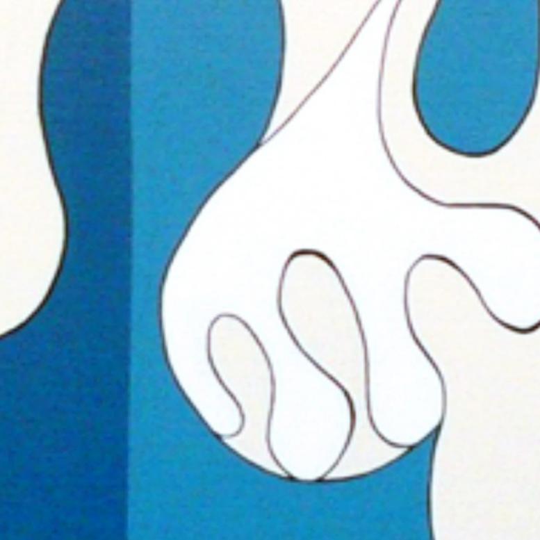 Passion, Hildegarde Handsaeme, Contemporary Abstract Figurative Painting, Blue 3