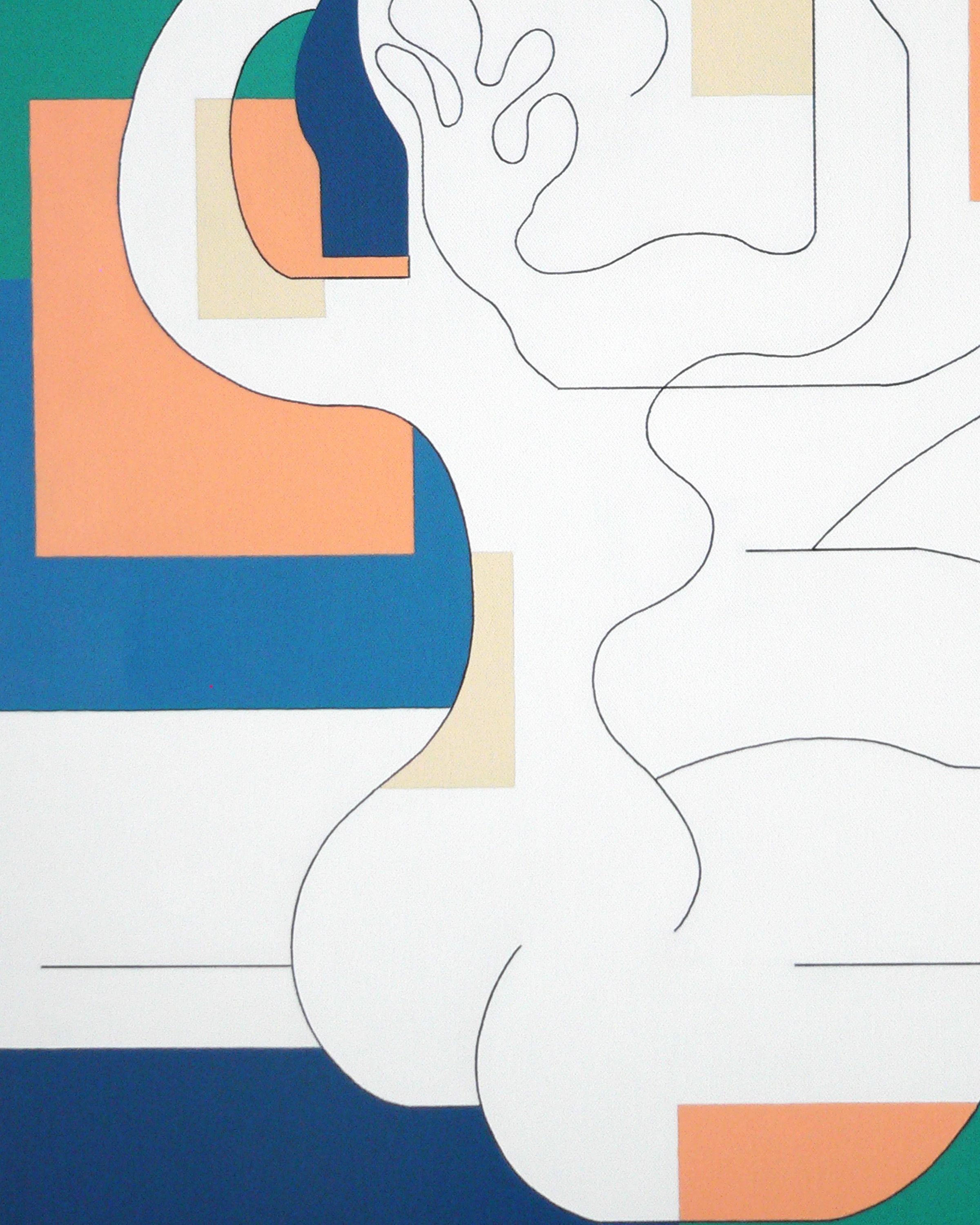 Sans Frontières, painting, acrylic on canvas - Modern Painting by Hildegarde Handsaeme