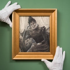 Portrait of Hulda in a Room at Ruds Säteri