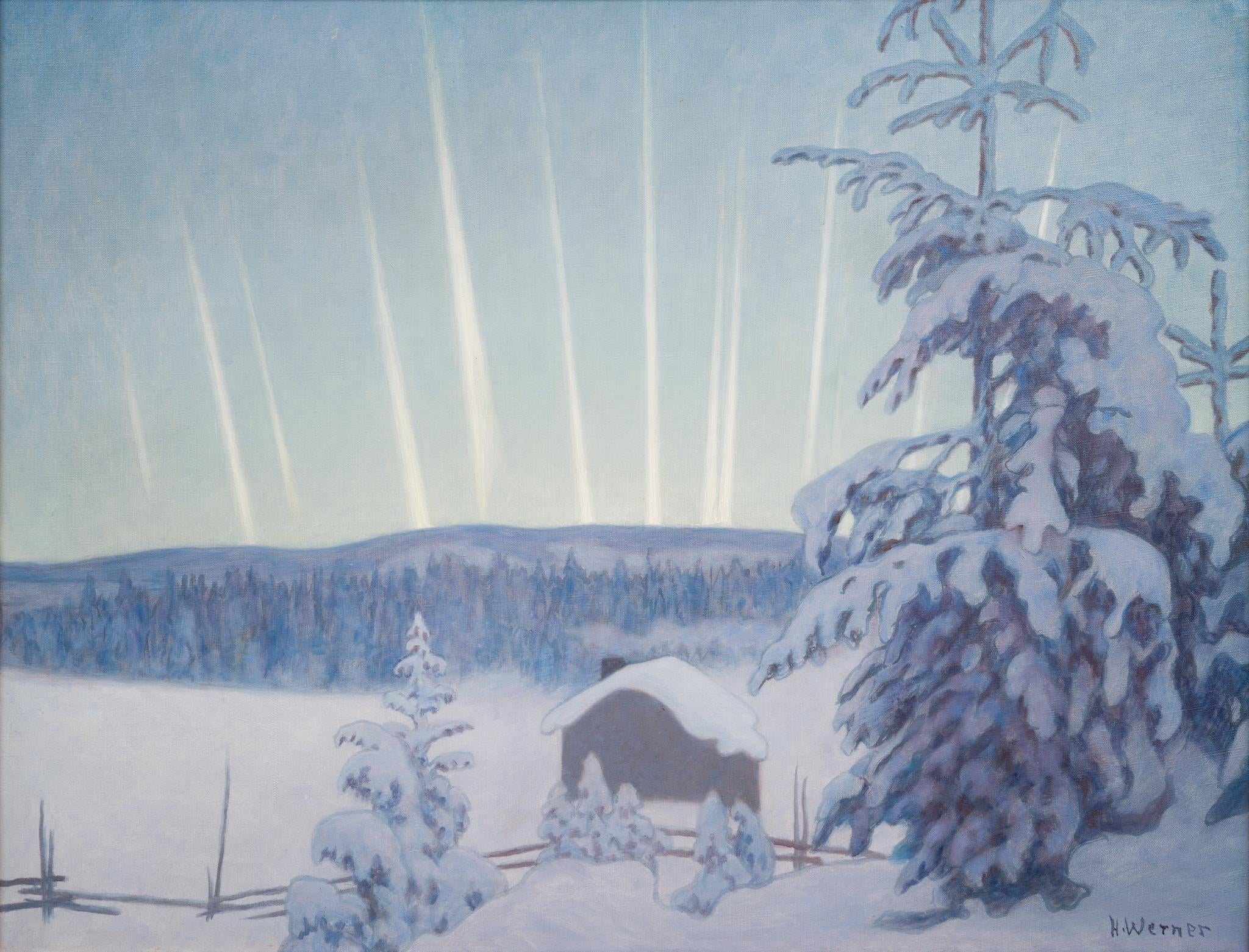 Aurora Borealis by Swedish Artist Hilding Werner 3