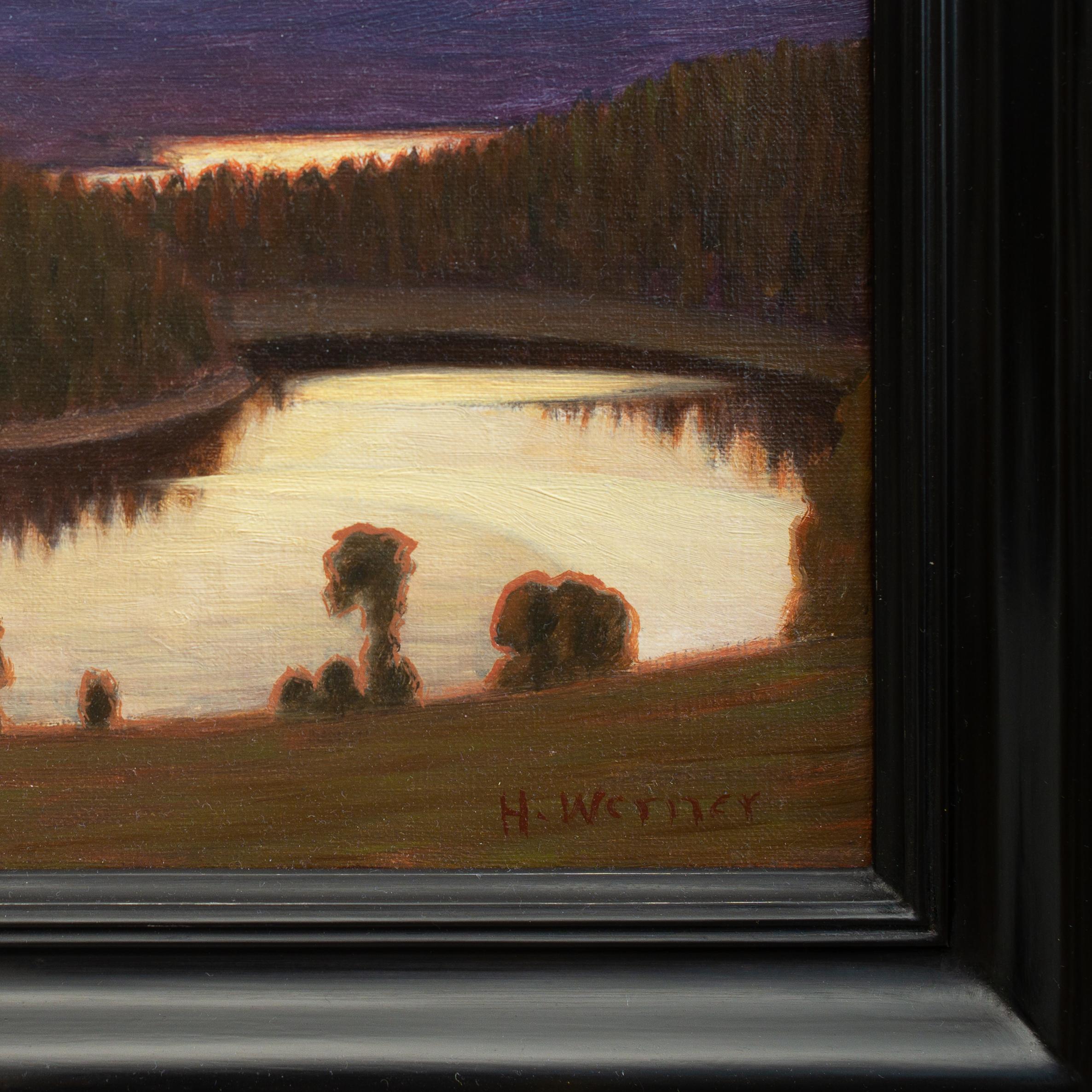 Landscape View from Värmland (Glafsfjorden?) by Hilding Werner, Oil Painting 1