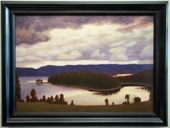 Landscape View from Värmland (Glafsfjorden?) by Hilding Werner, Oil Painting
