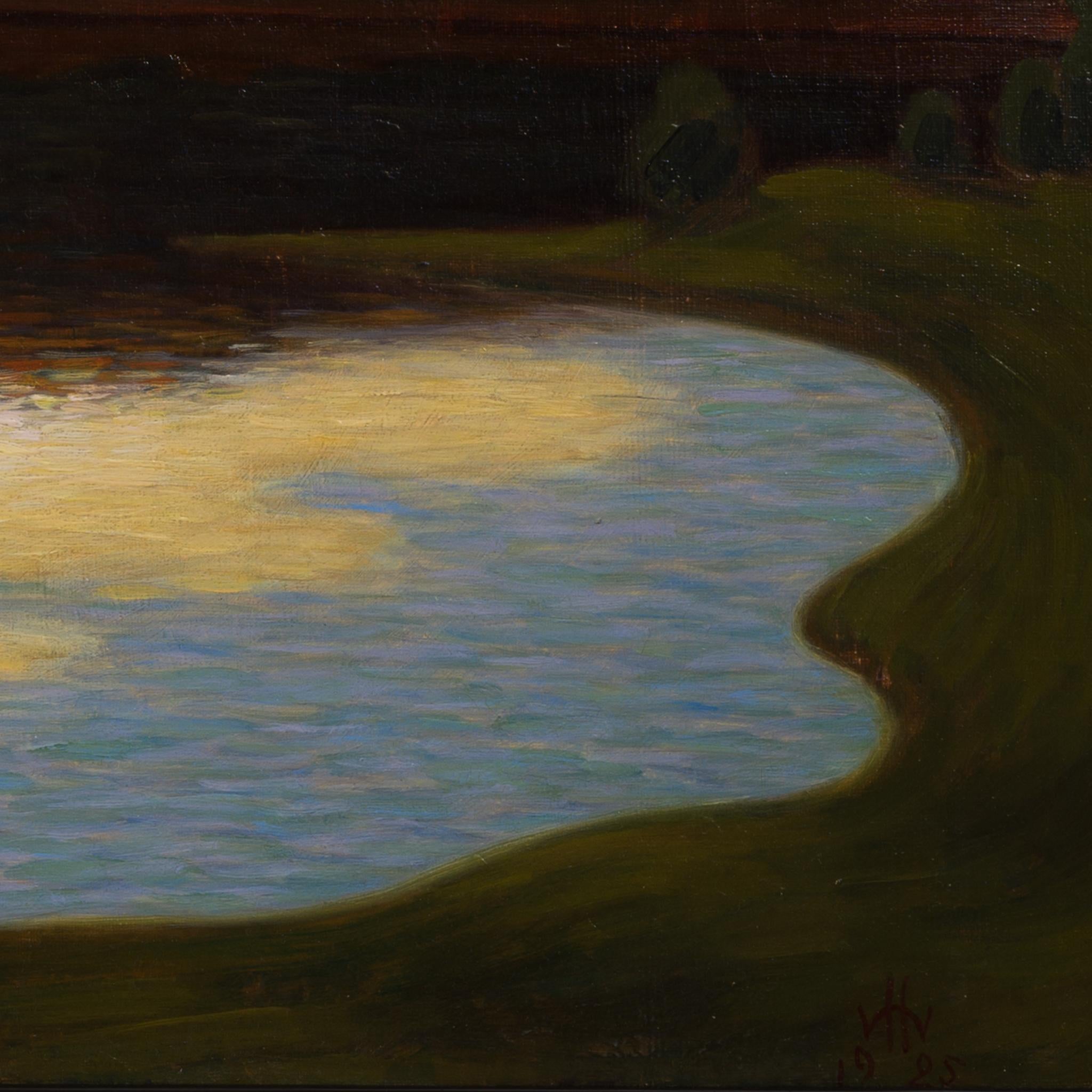 Sunset by Hilding Werner (1925) – Formerly Owner Sven-Göran “Svennis” Eriksson For Sale 7