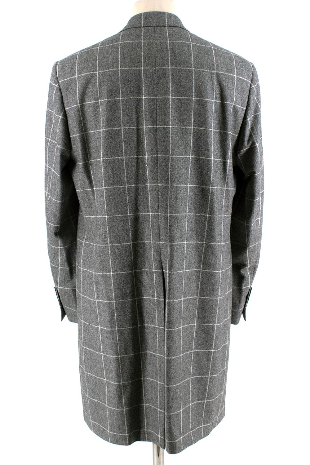 grey checkered coat